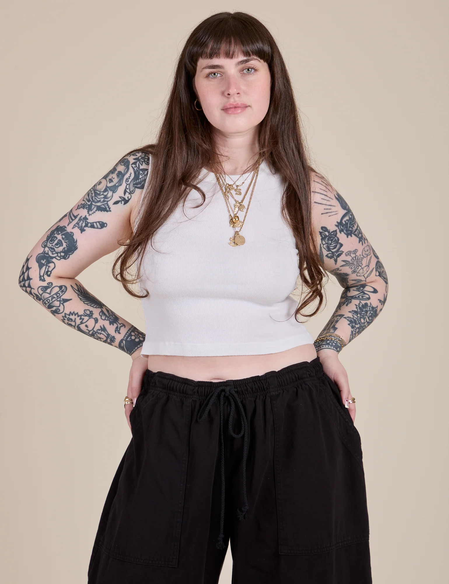 Muscle Tee - Vintage Tee White - Image 16