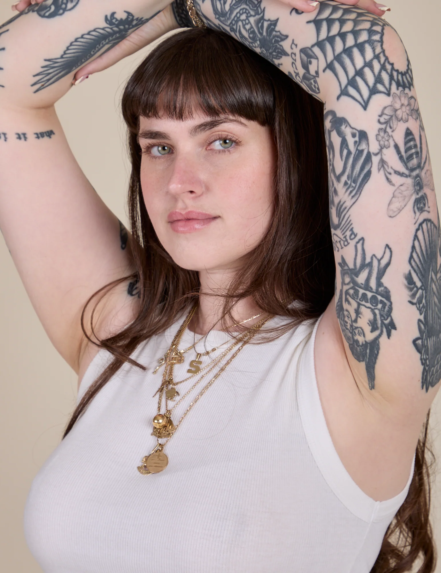 Muscle Tee - Vintage Tee White - Image 19