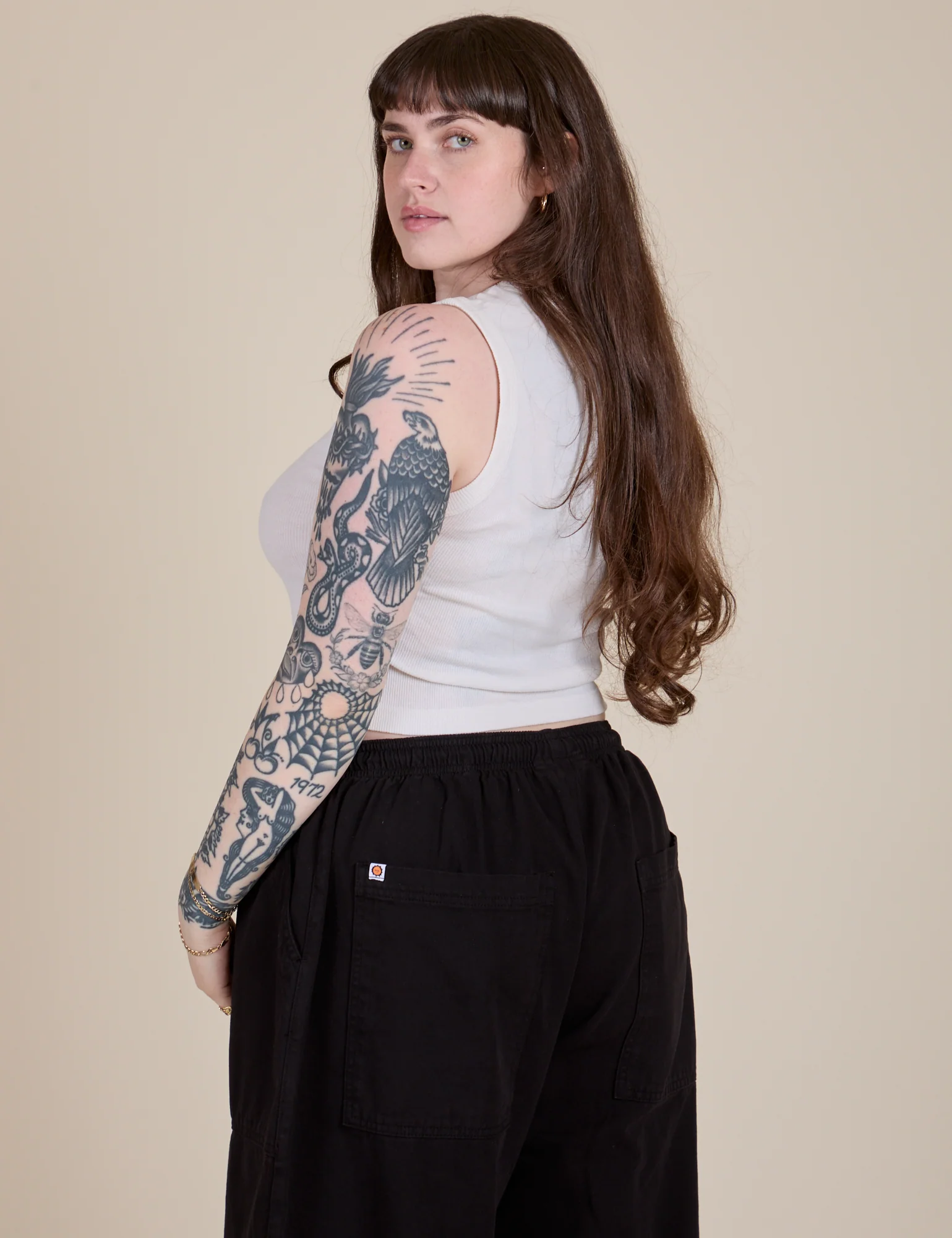 Muscle Tee - Vintage Tee White - Image 22