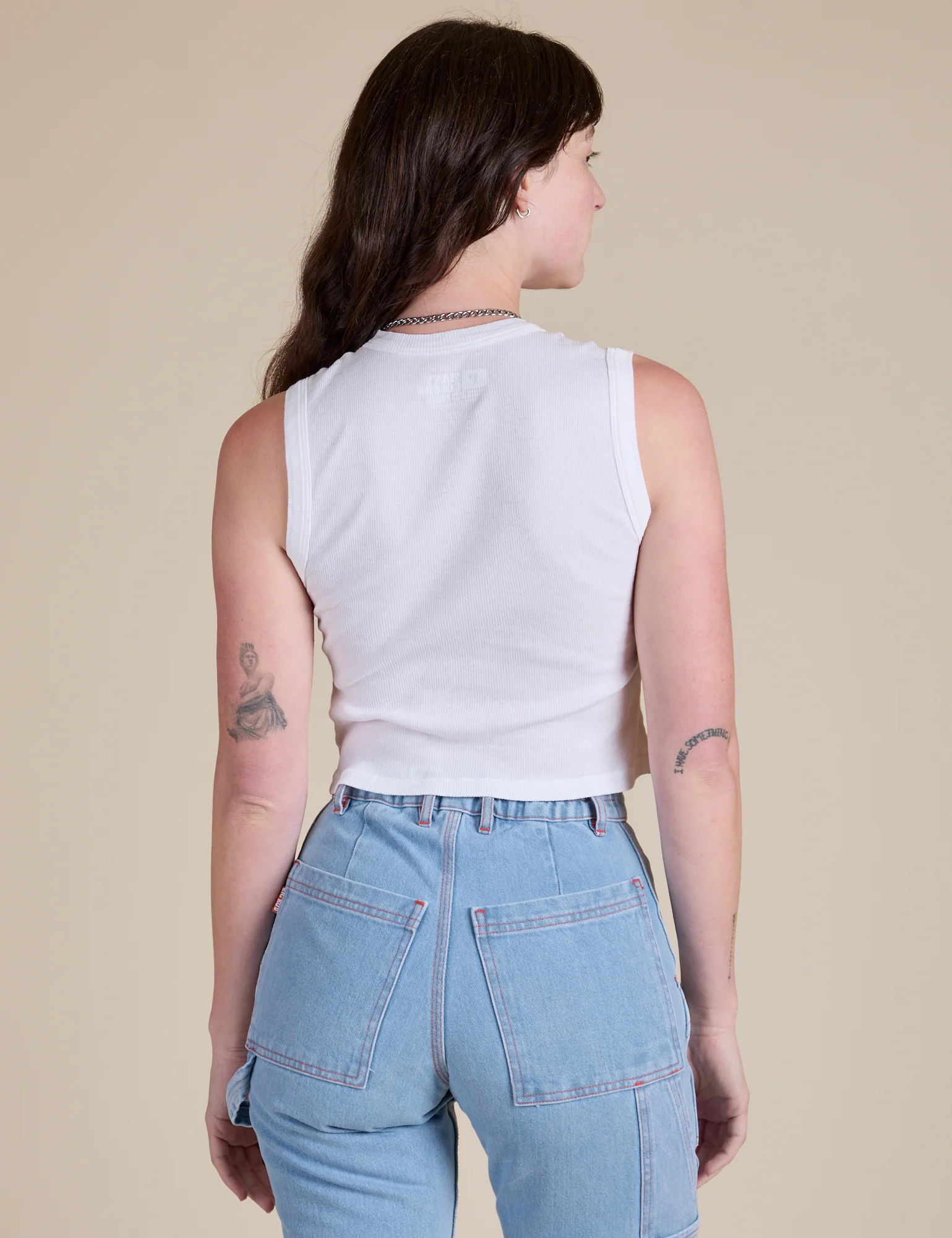 Muscle Tee - Vintage Tee White - Image 8