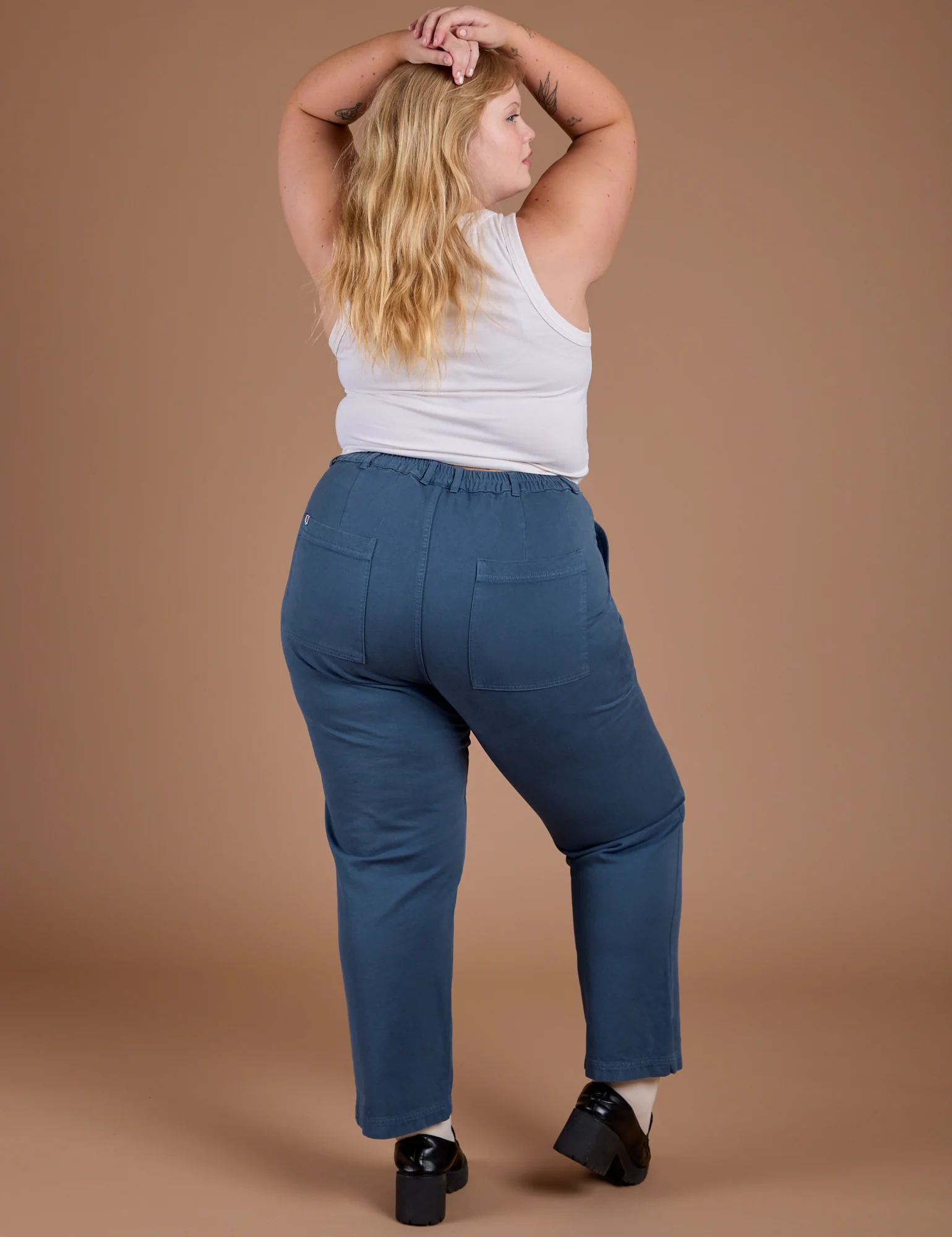 Organic Work Pants - French Blue - Image 14