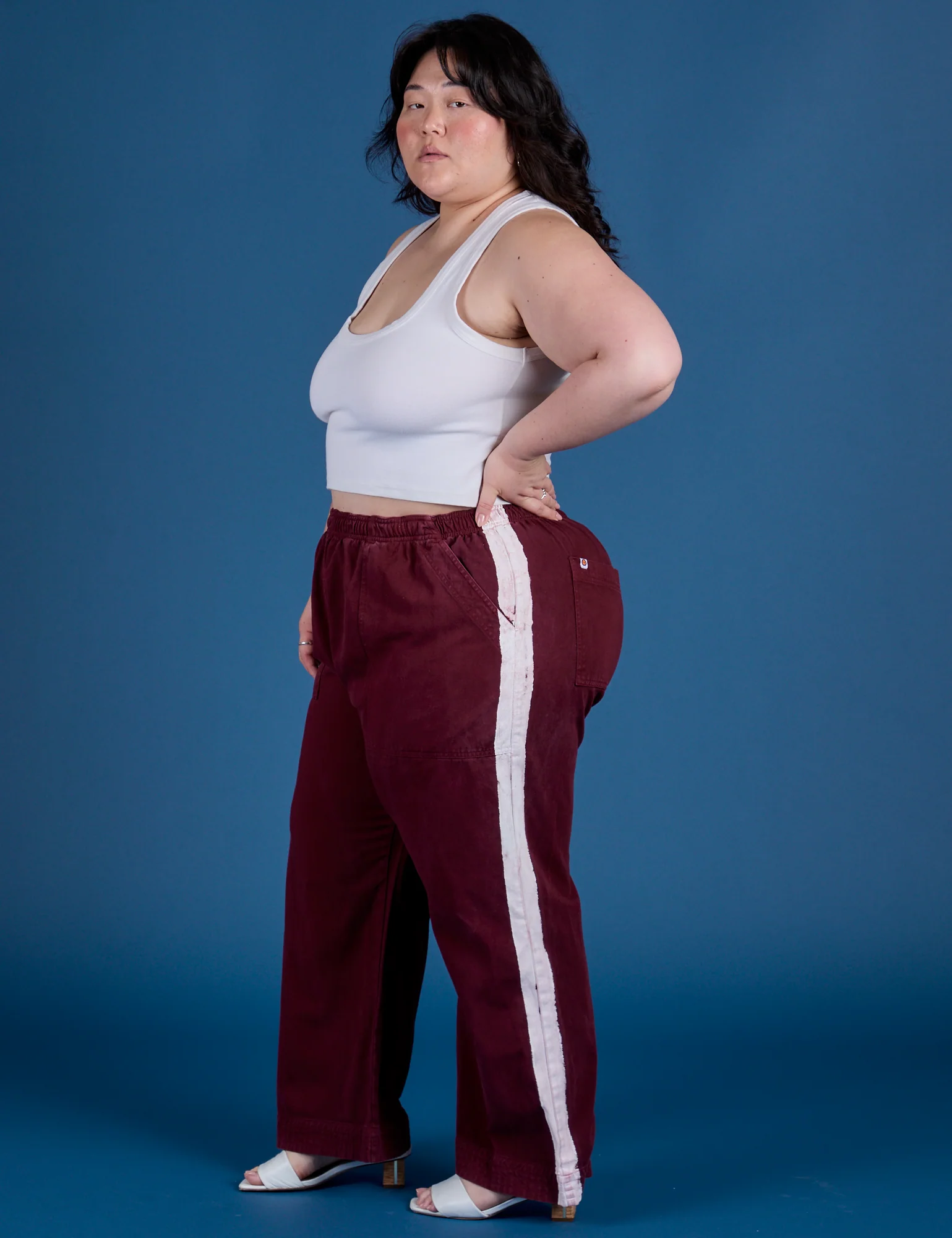 Painted Action Pants - Red Wine - Image 12