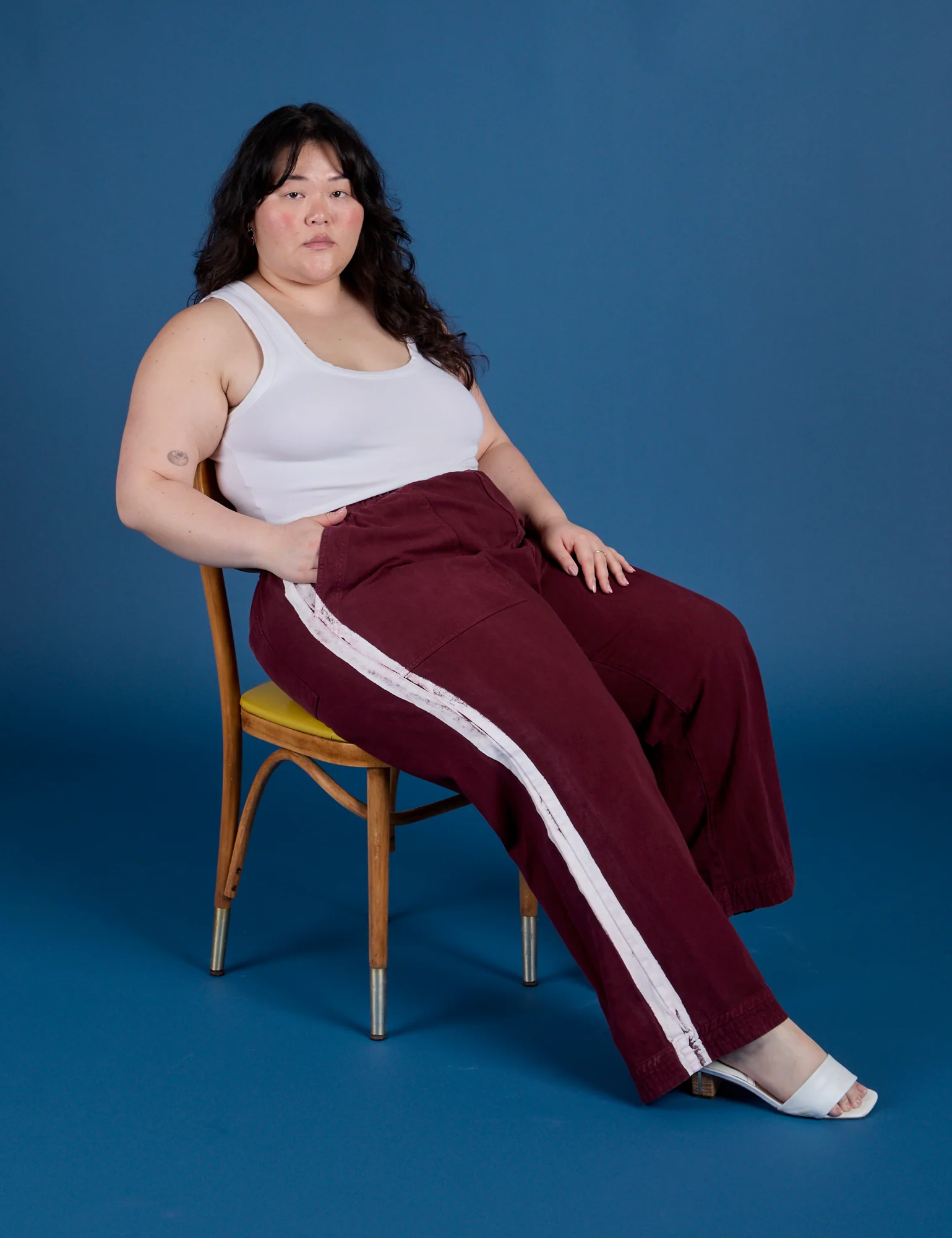 Painted Action Pants - Red Wine - Image 17