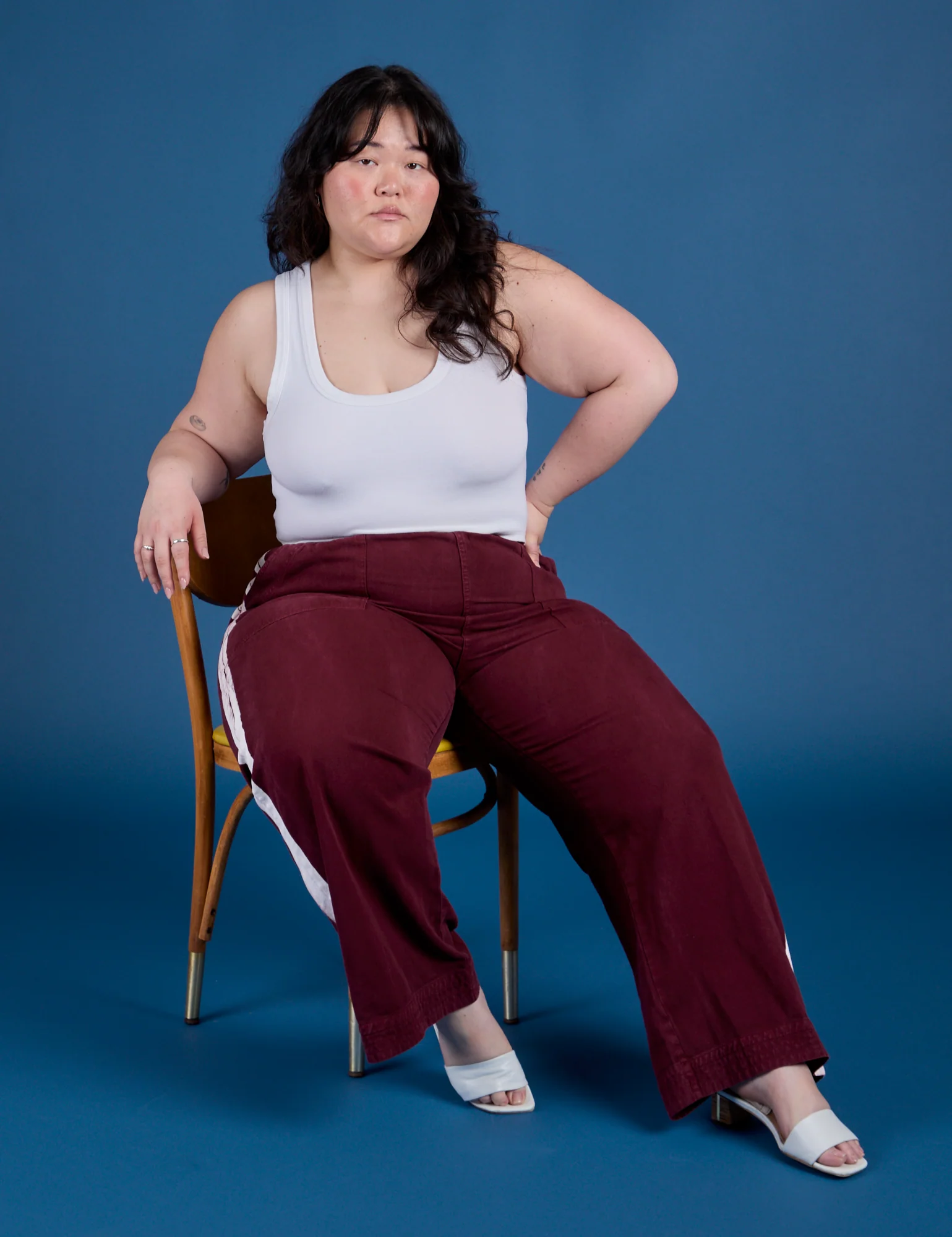 Painted Action Pants - Red Wine - Image 18