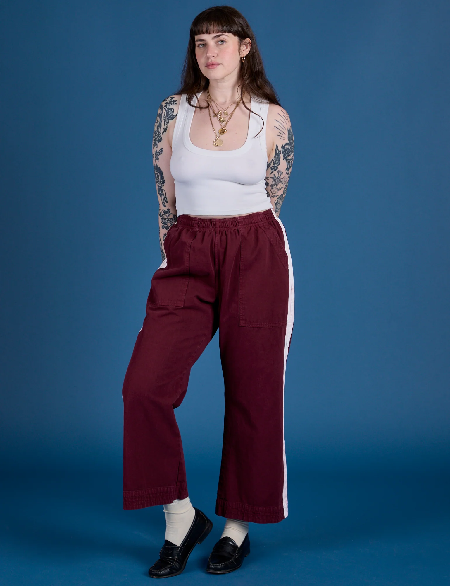 Painted Action Pants - Red Wine - Image 19