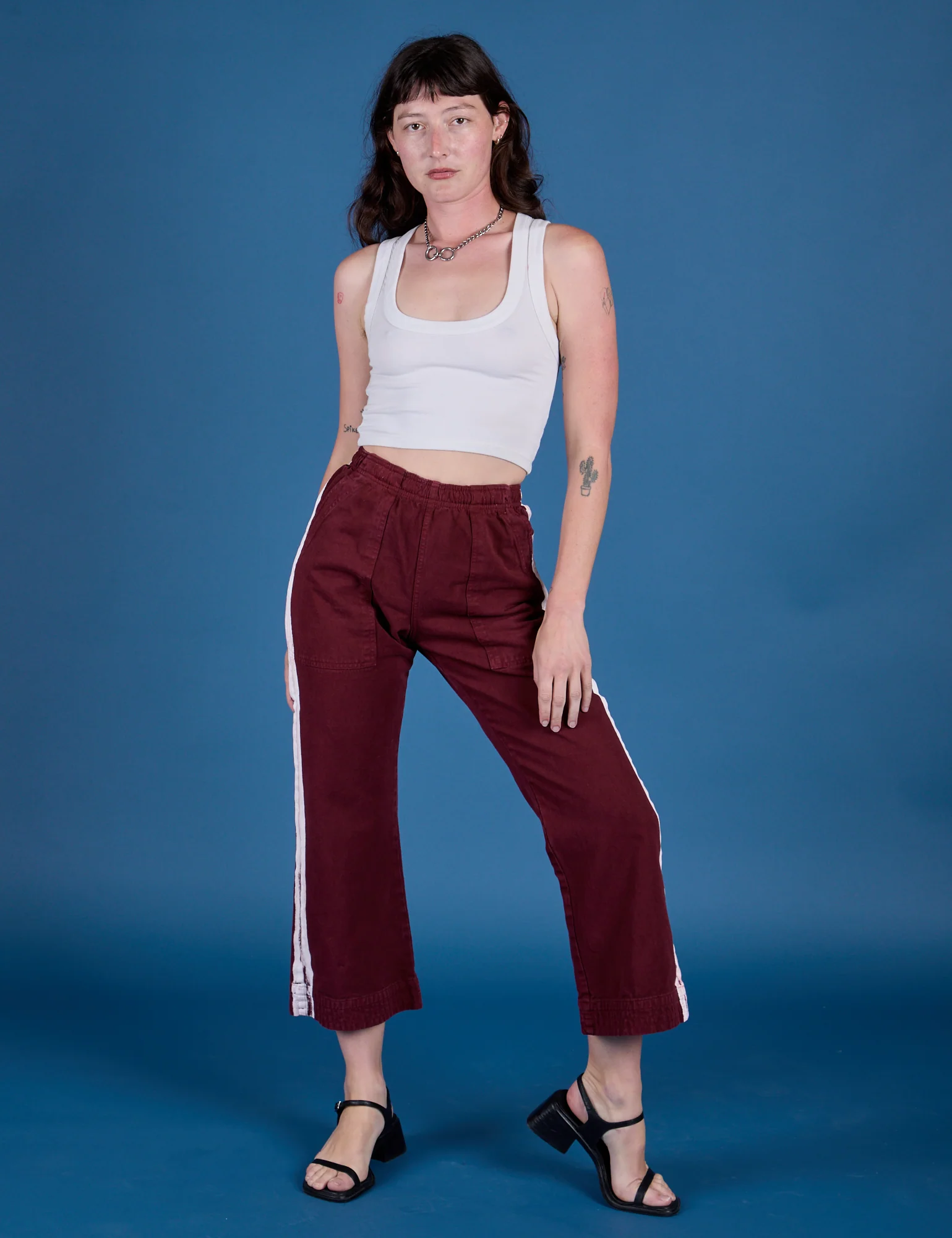 Painted Action Pants - Red Wine - Image 3