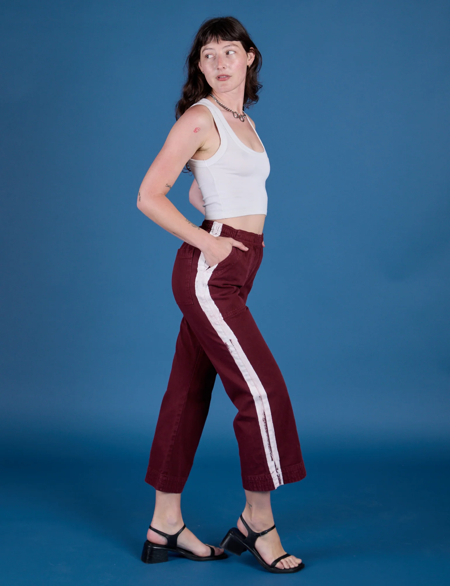 Painted Action Pants - Red Wine - Image 5