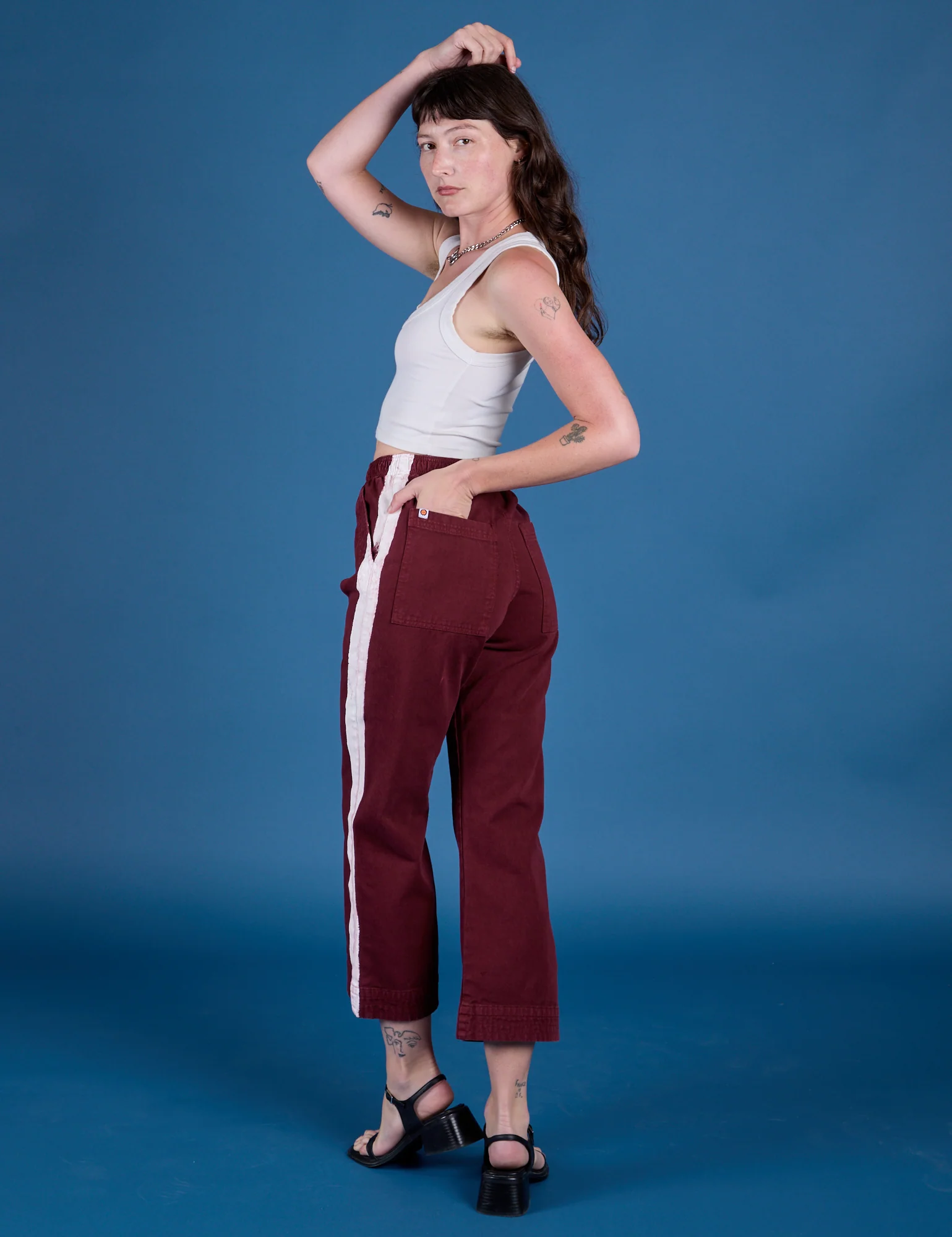 Painted Action Pants - Red Wine - Image 7