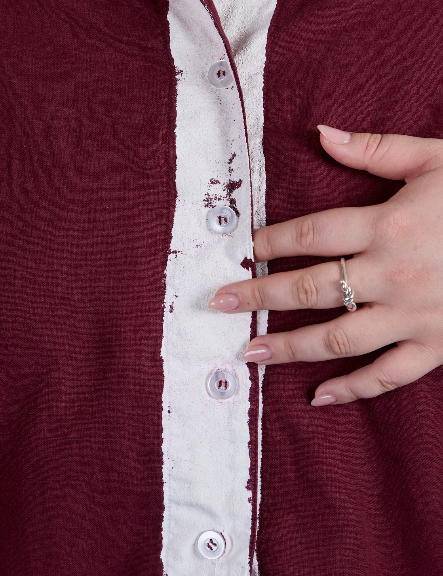 Painted Pantry Button-Up - Red Wine - Image 10
