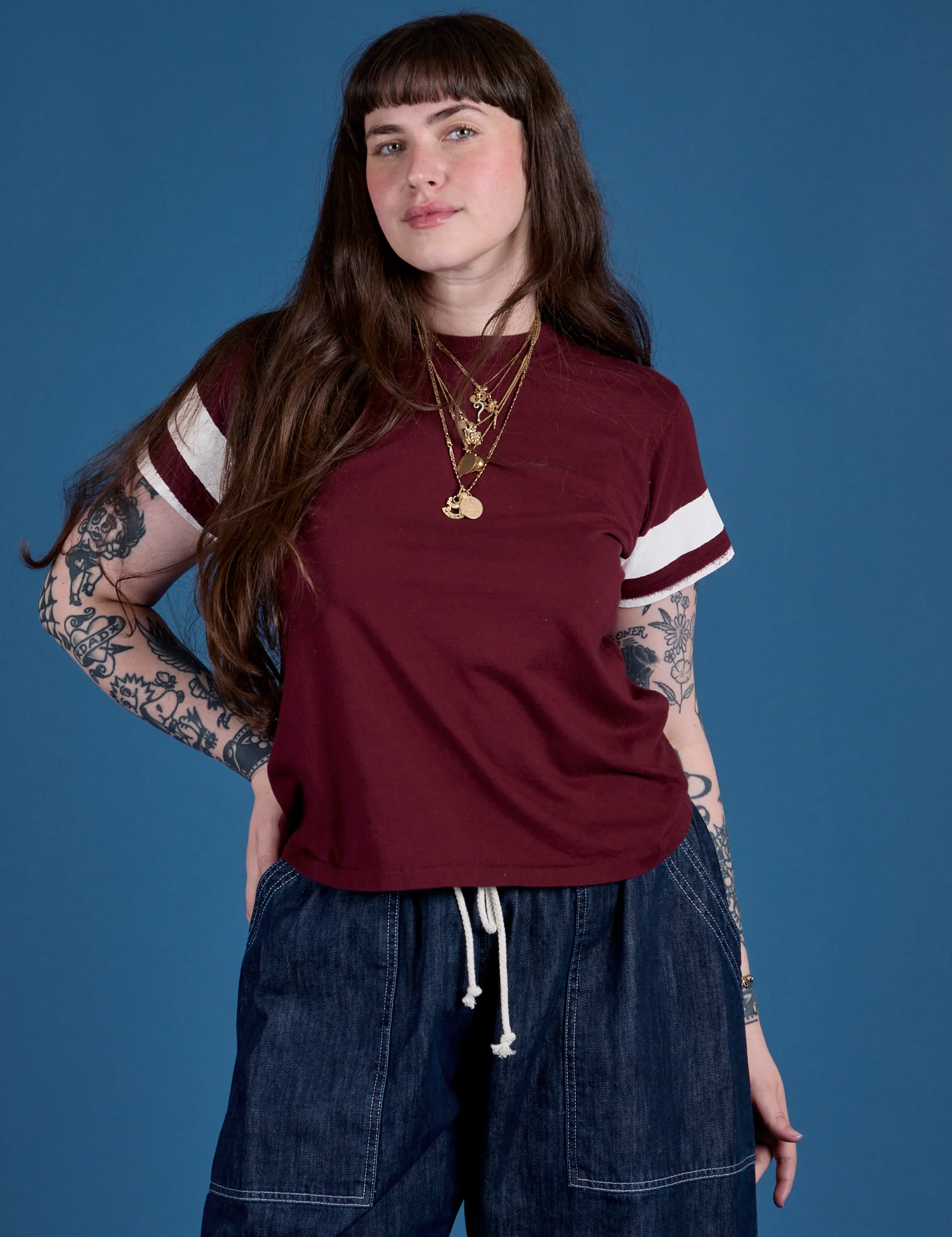 Painted Vintage Tee - Red Wine - Image 19