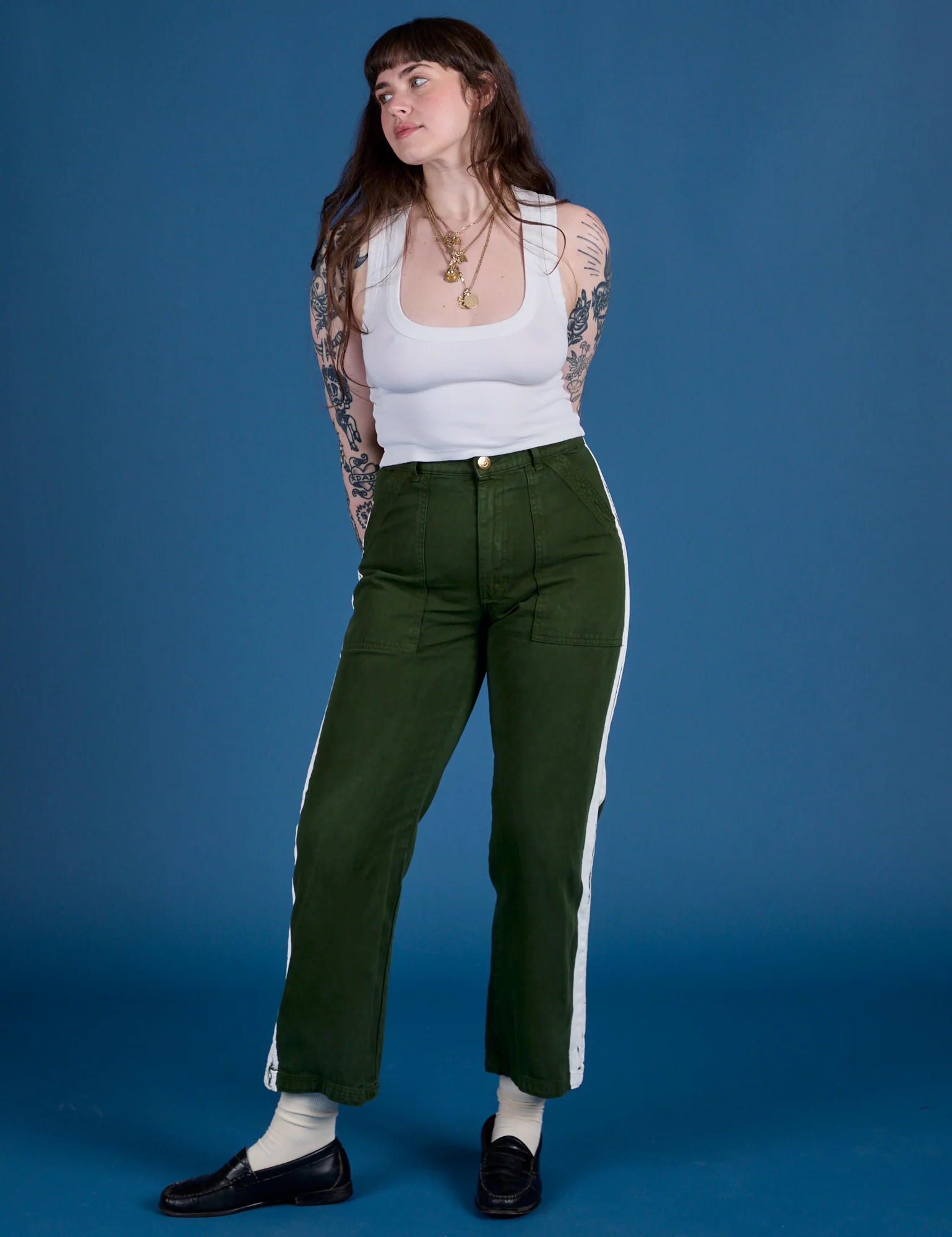 Painted Work Pants - Evergreen - Image 3