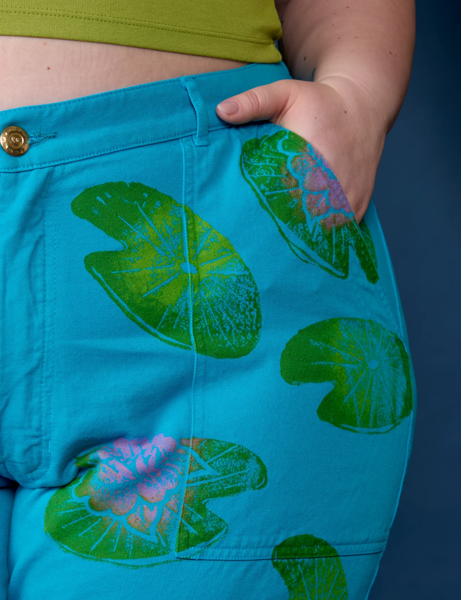 Paintstamped Work Pants - Lilypad - Image 10