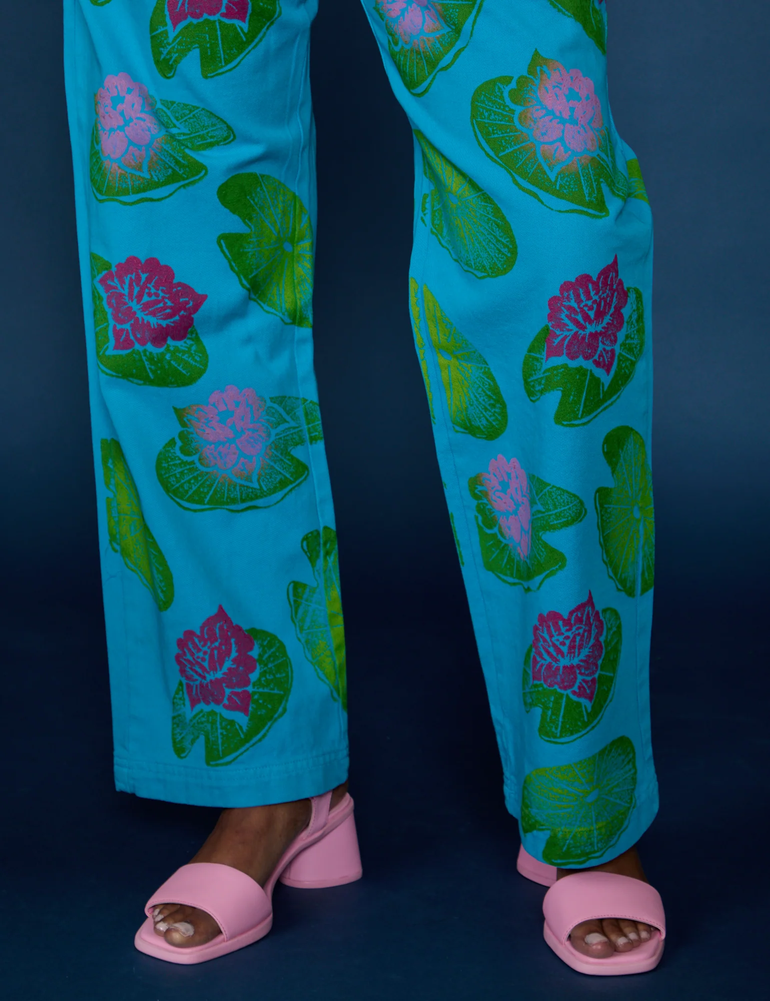 Paintstamped Work Pants - Lilypad - Image 5