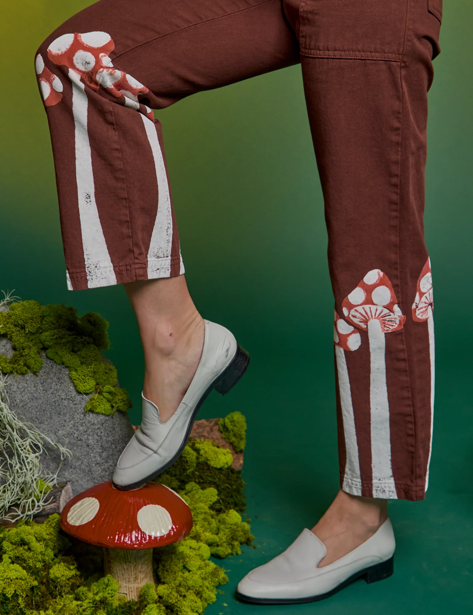 Paintstamped Work Pants - Mushroom *FINAL SALE* - Image 7
