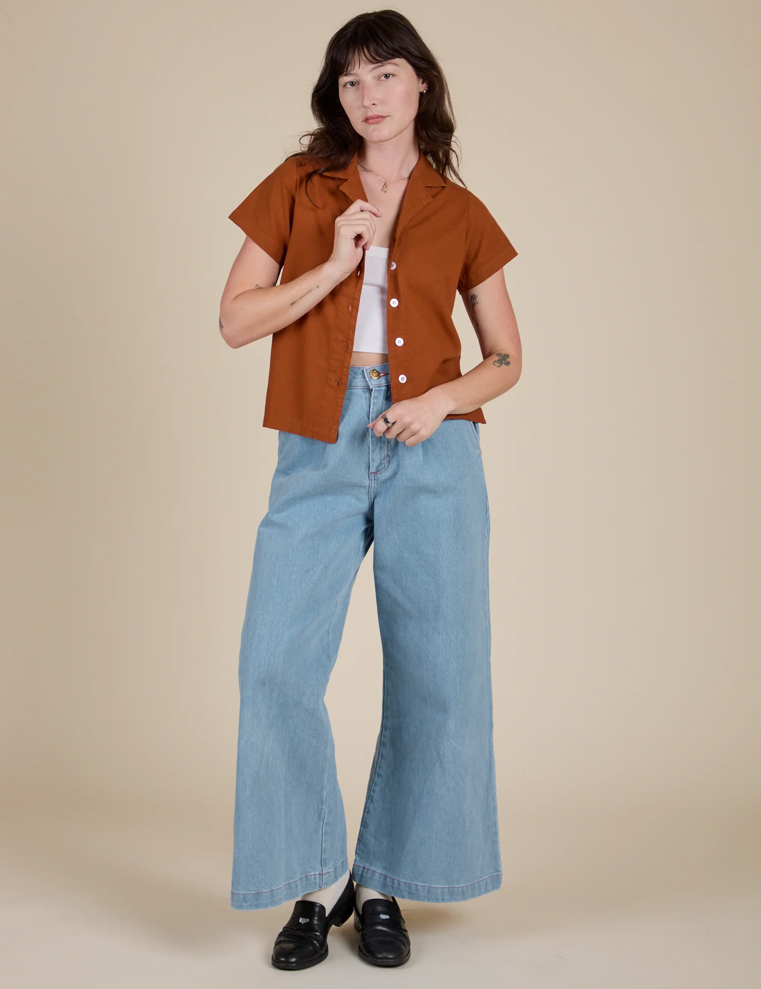 Pantry Button-Up - Burnt Terracotta - Image 10