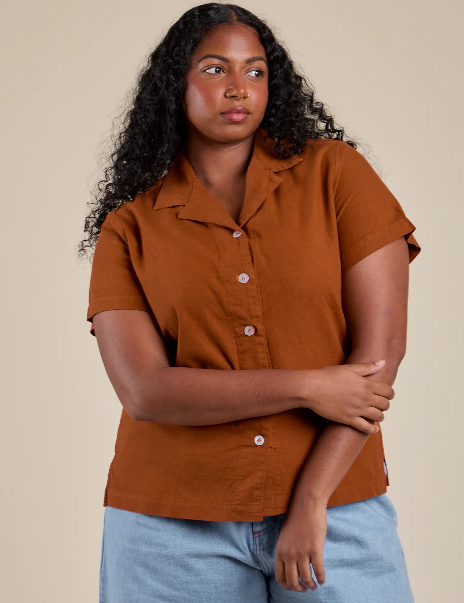 Pantry Button-Up - Burnt Terracotta - Image 11