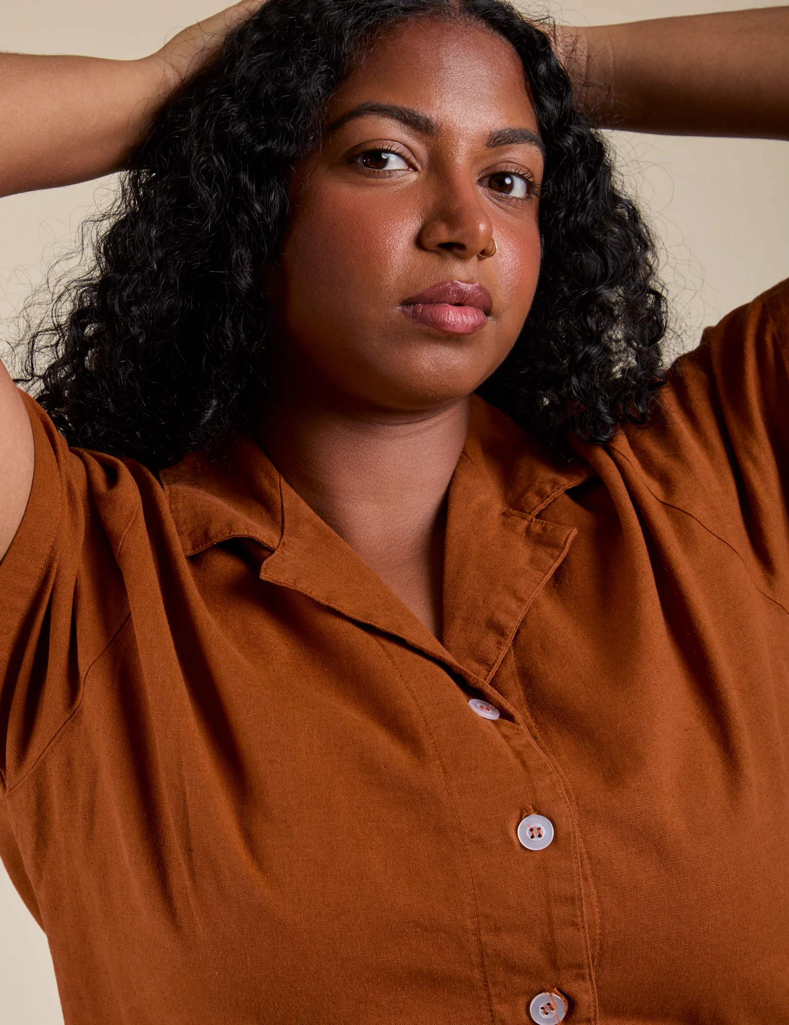Pantry Button-Up - Burnt Terracotta - Image 12