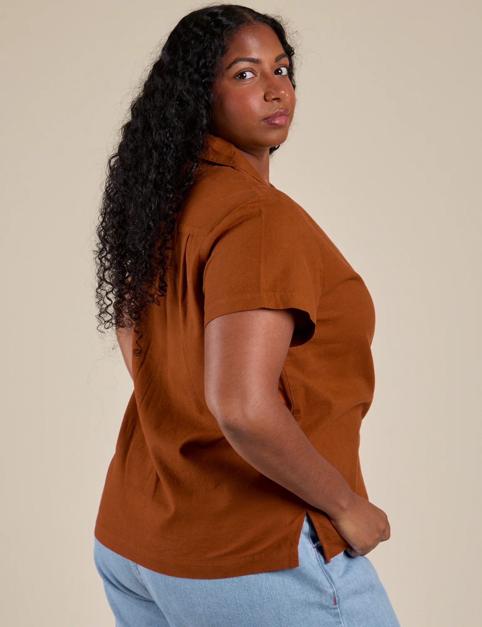 Pantry Button-Up - Burnt Terracotta - Image 13