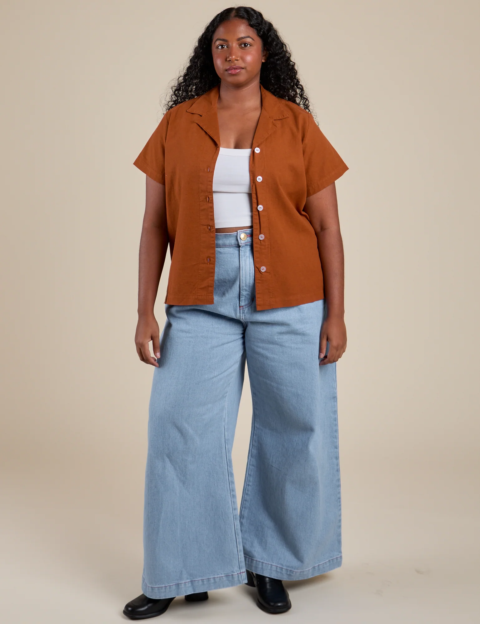 Pantry Button-Up - Burnt Terracotta - Image 19