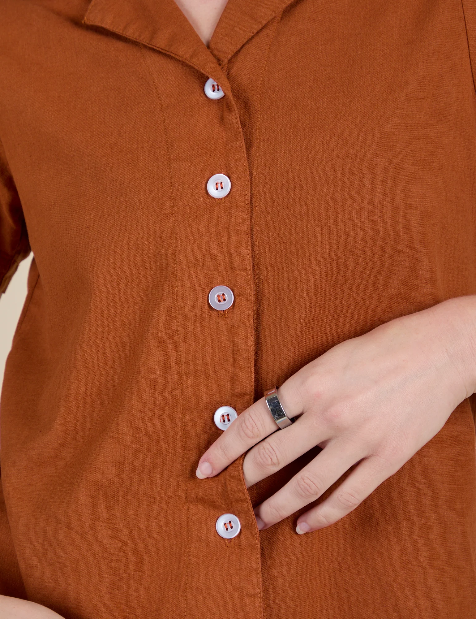 Pantry Button-Up - Burnt Terracotta - Image 3