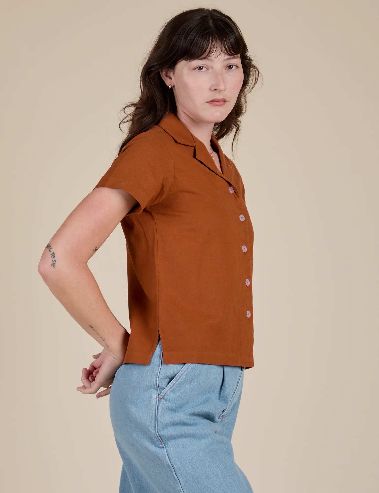 Pantry Button-Up - Burnt Terracotta - Image 4
