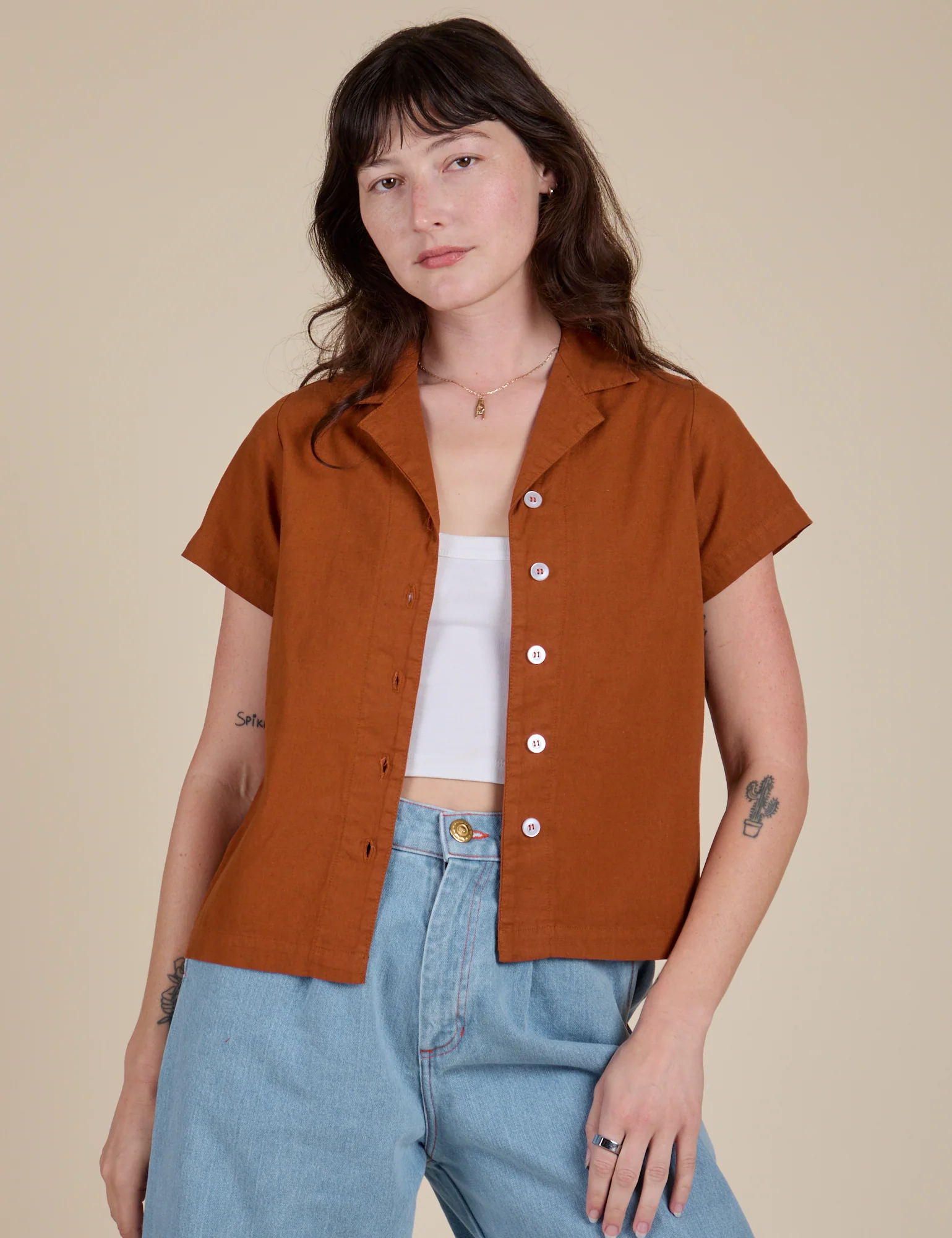 Pantry Button-Up - Burnt Terracotta - Image 9