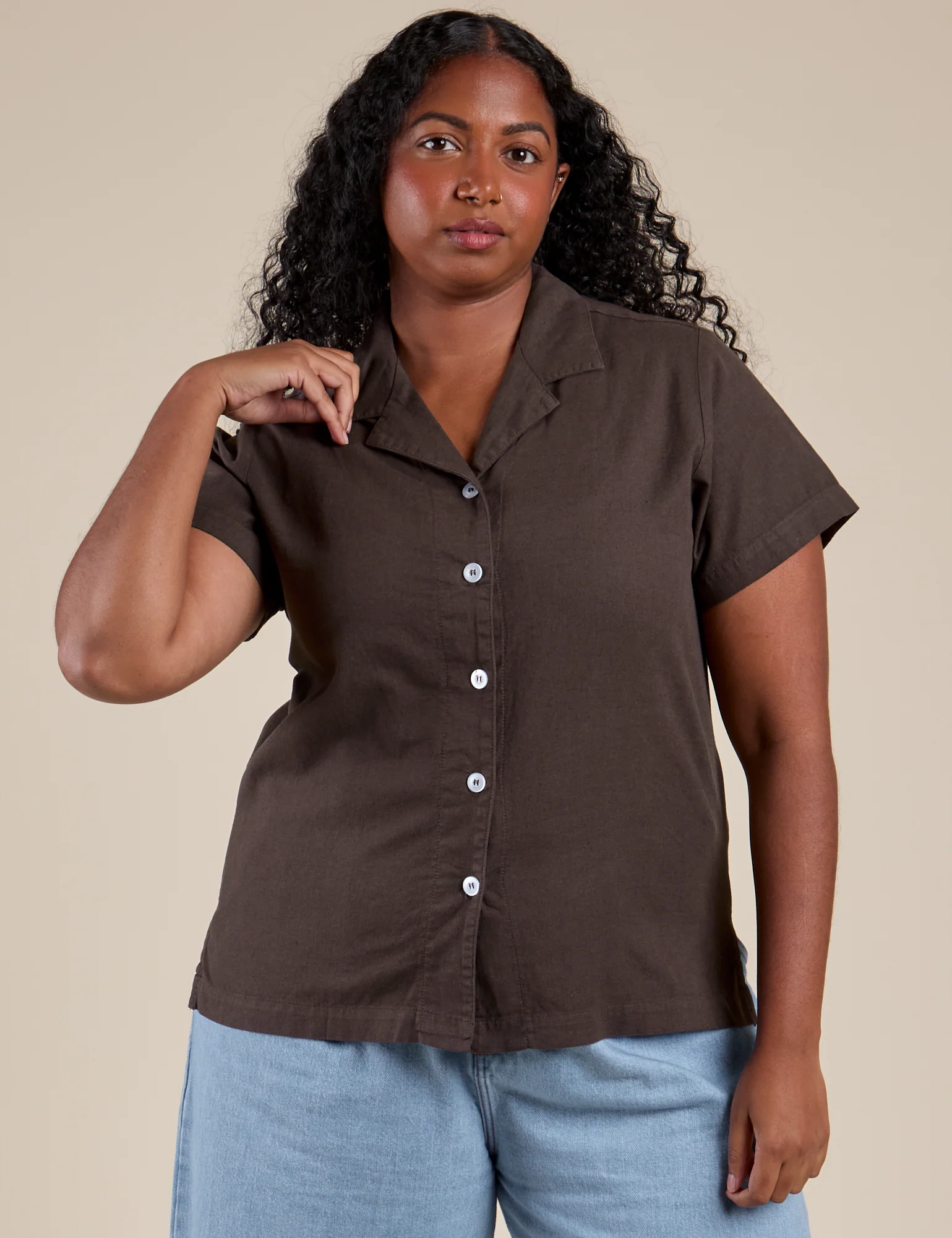 Pantry Button-Up - Espresso Brown - Image 13