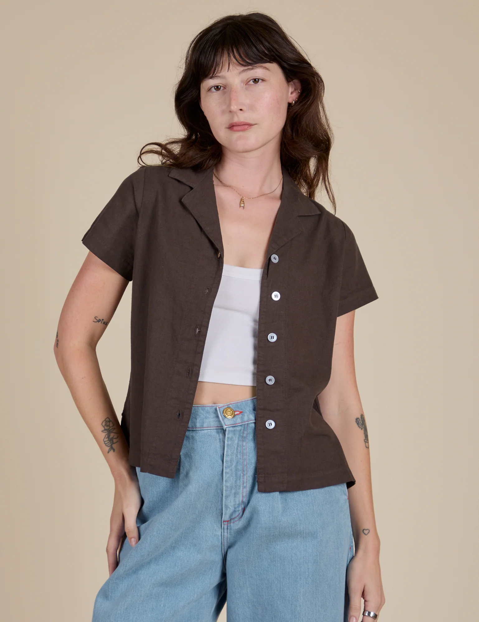 Pantry Button-Up - Espresso Brown - Image 18