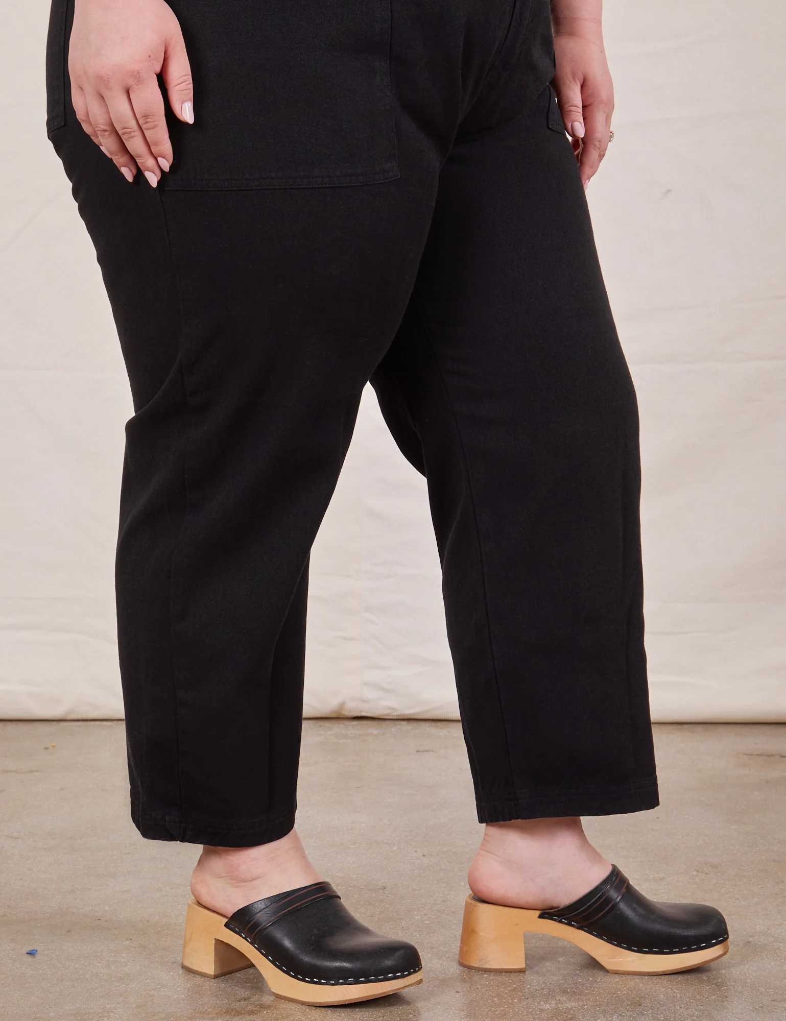 Petite Short Sleeve Jumpsuit - Basic Black - Image 16