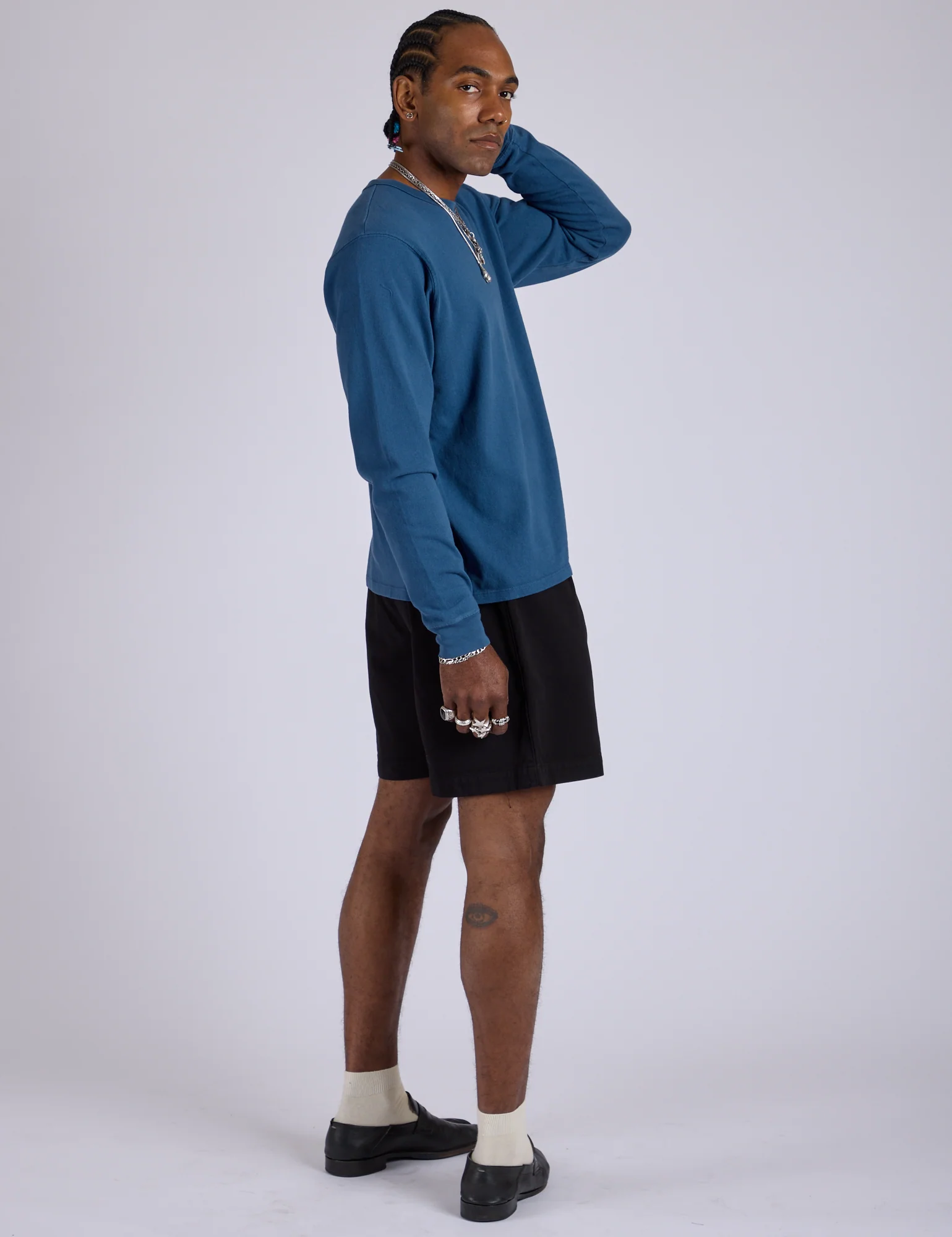 Pleated Trouser Shorts - Basic Black - Image 11