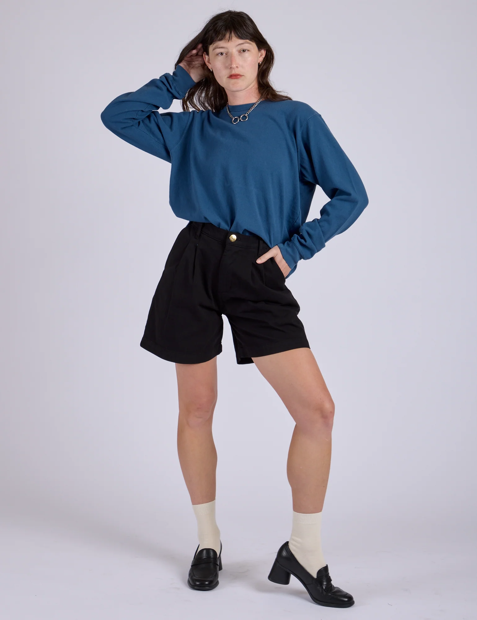 Pleated Trouser Shorts - Basic Black - Image 22