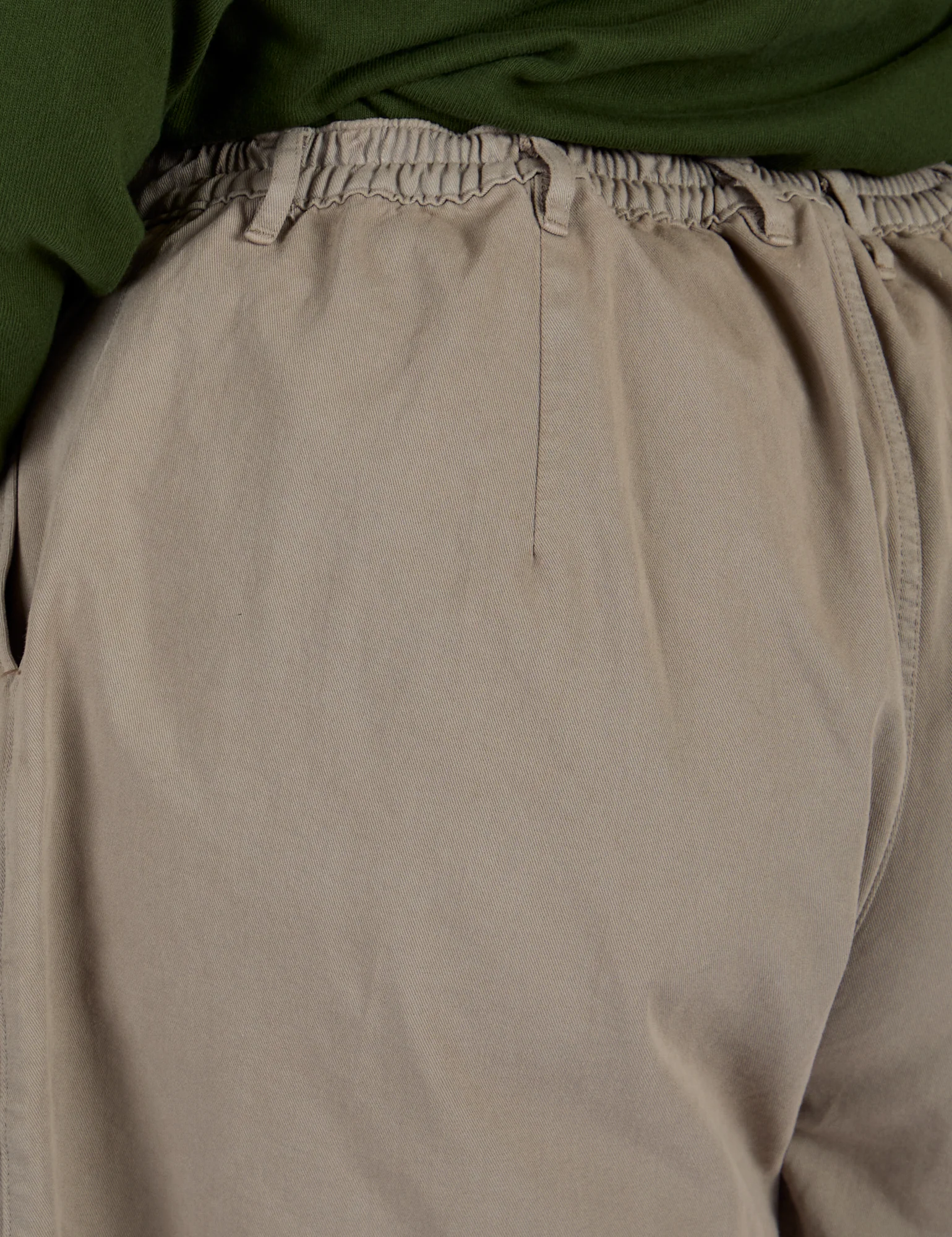 Pleated Trouser Shorts - Khaki Grey - Image 11