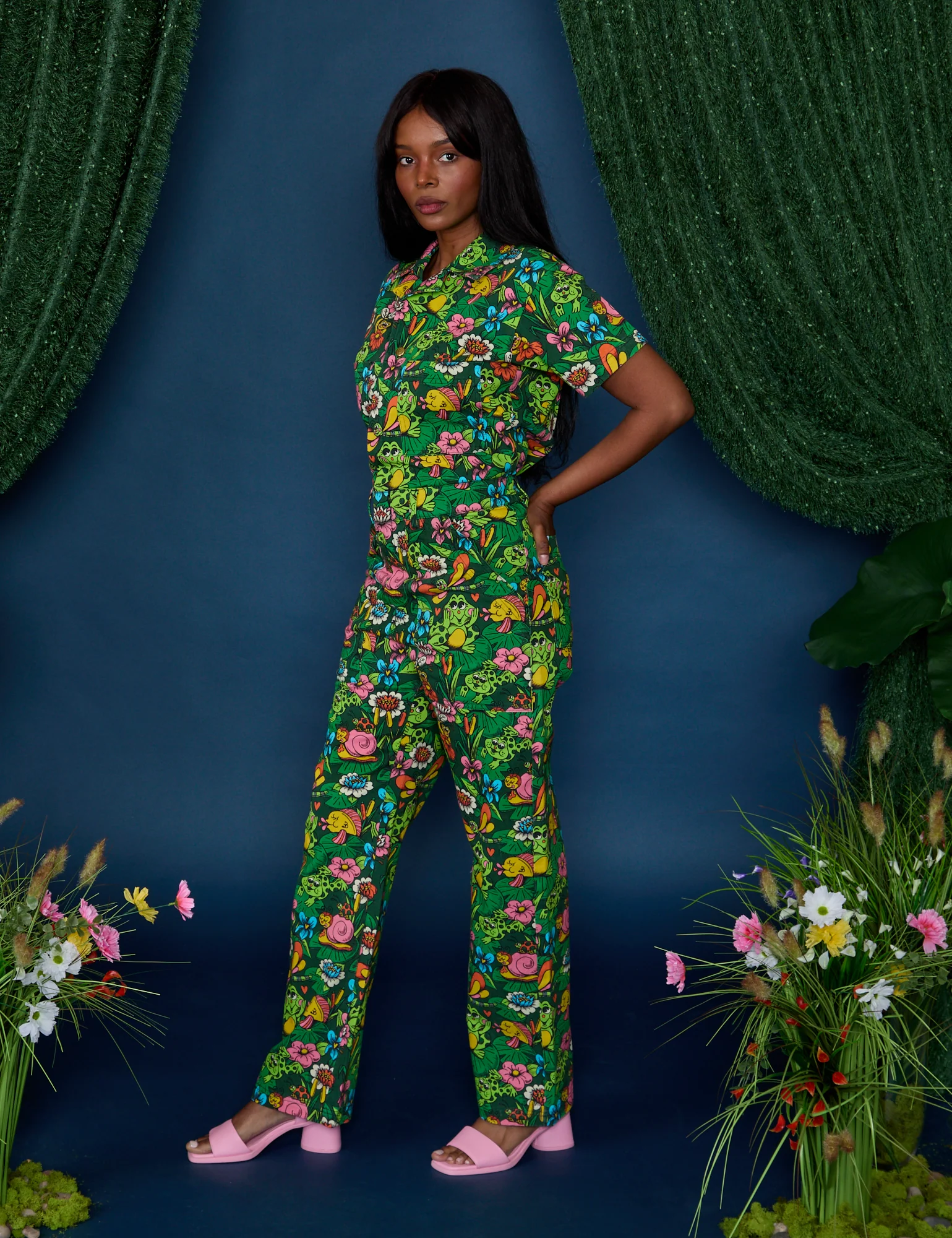 Pond Party Print Jumpsuit - Image 5