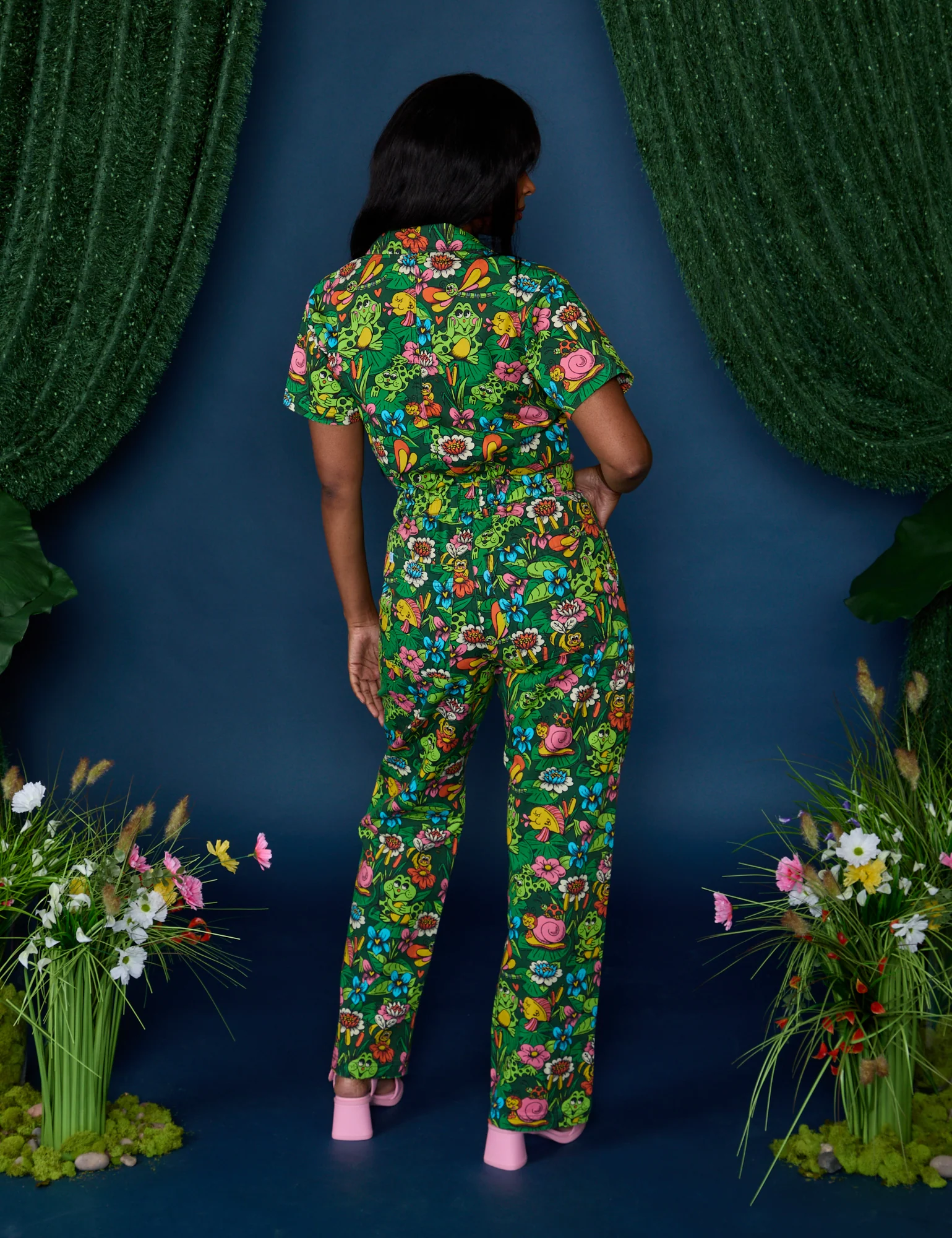 Pond Party Print Jumpsuit - Image 8
