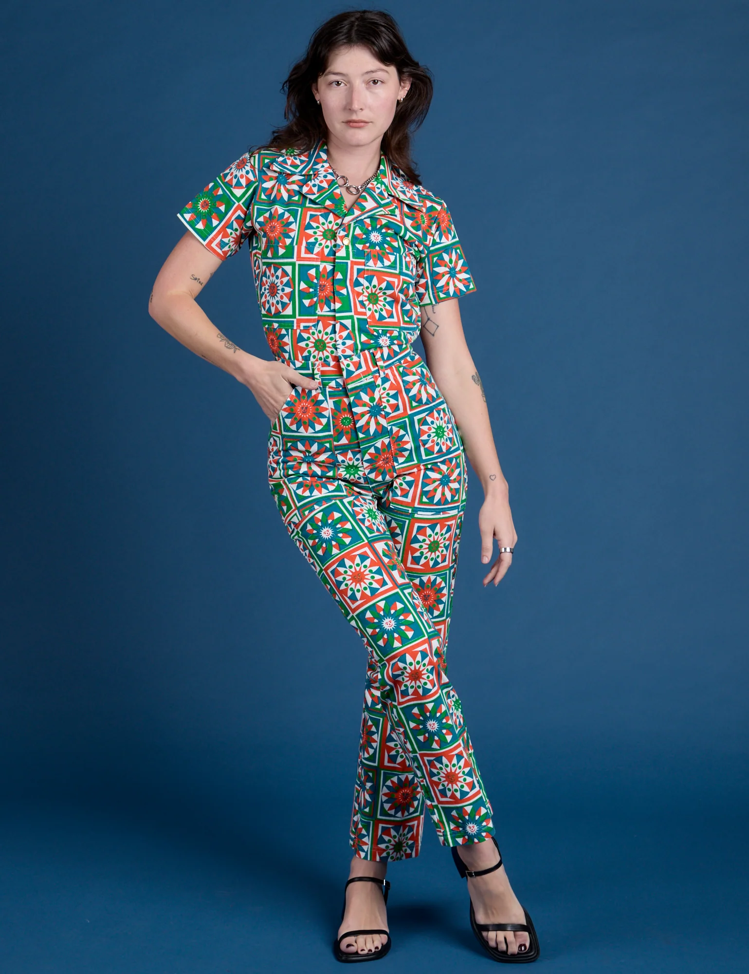 Quilt Print Jumpsuit *FINAL SALE* - Image 17