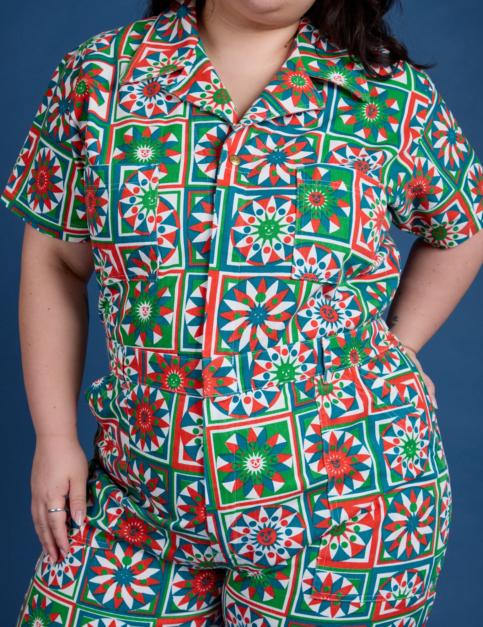 Quilt Print Jumpsuit *FINAL SALE* - Image 4