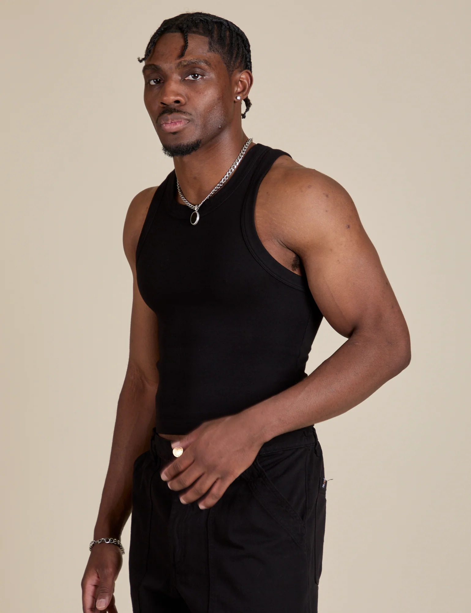 Racerback Tank - Basic Black - Image 12