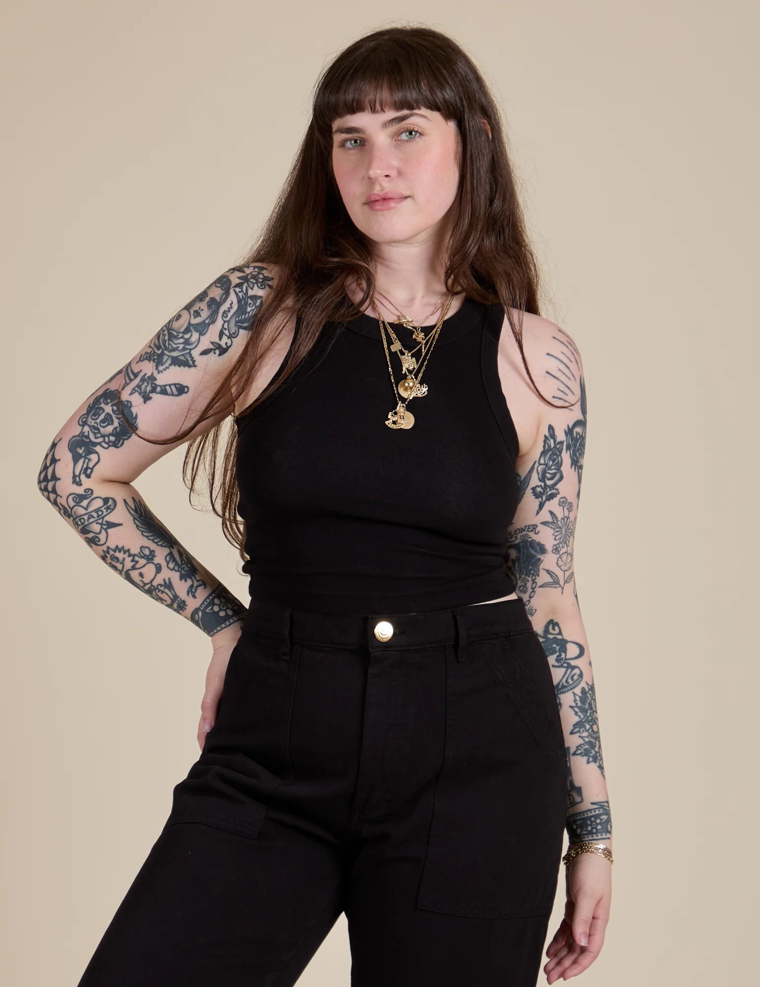Racerback Tank - Basic Black - Image 16