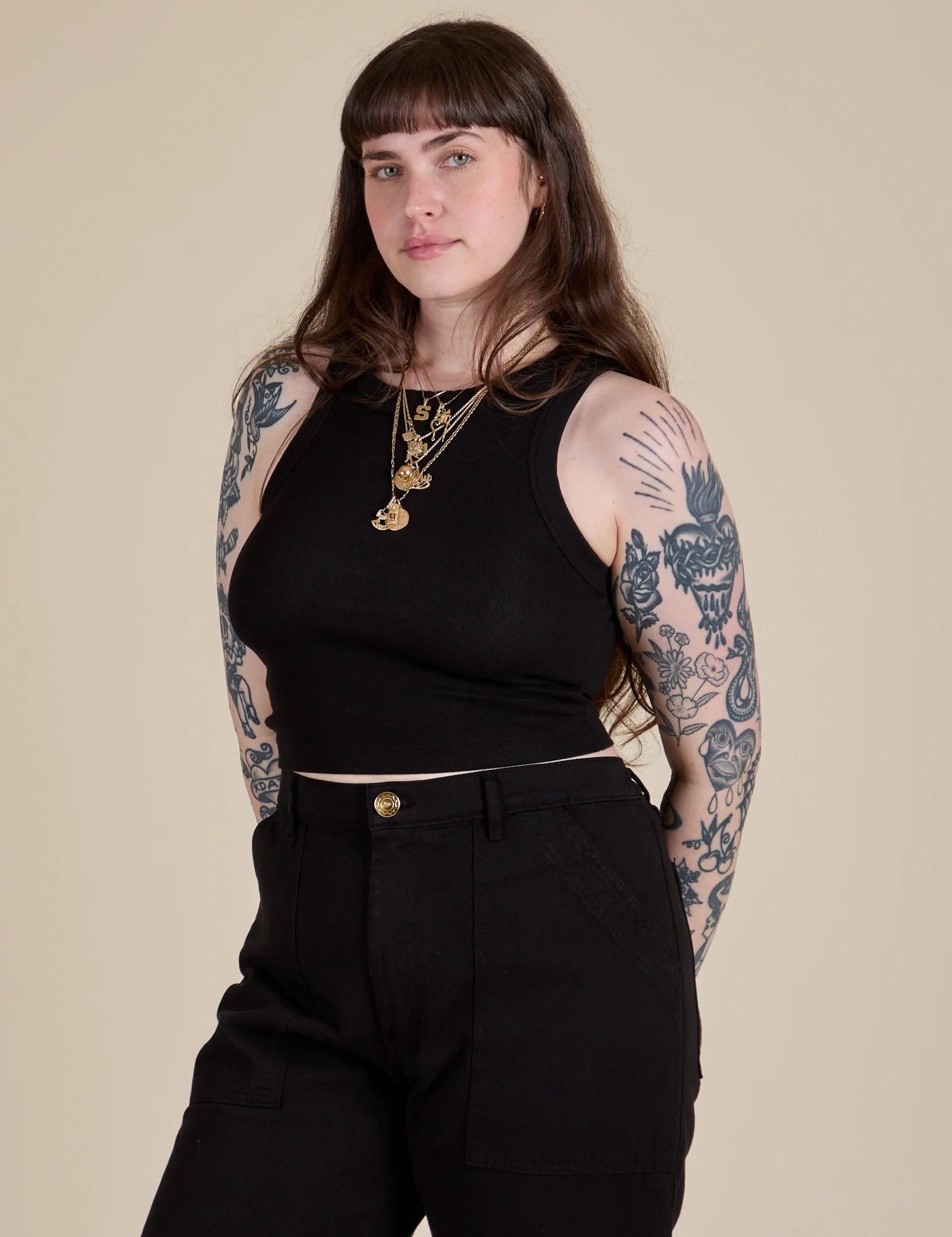 Racerback Tank - Basic Black - Image 19