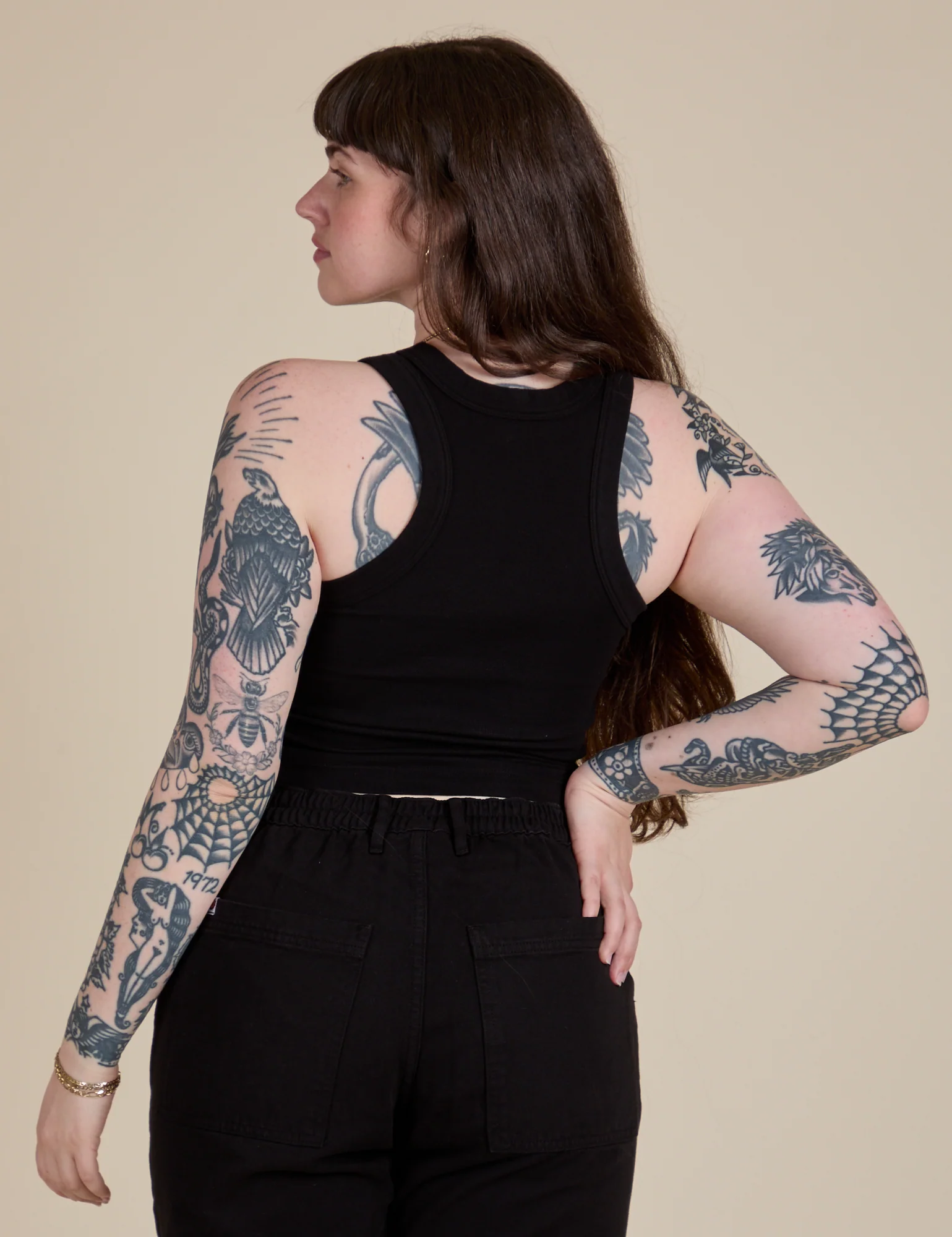 Racerback Tank - Basic Black - Image 20