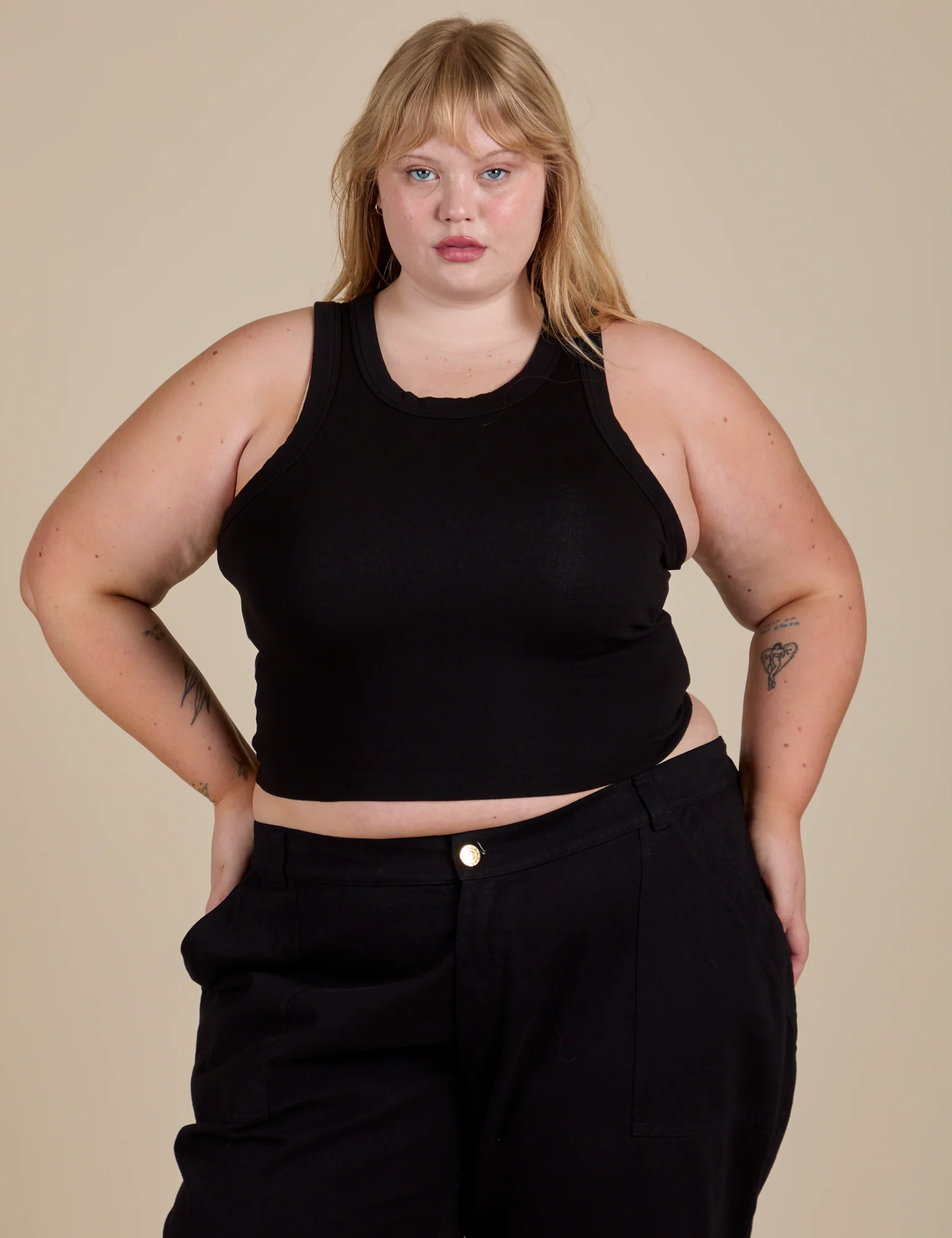 Racerback Tank - Basic Black - Image 3