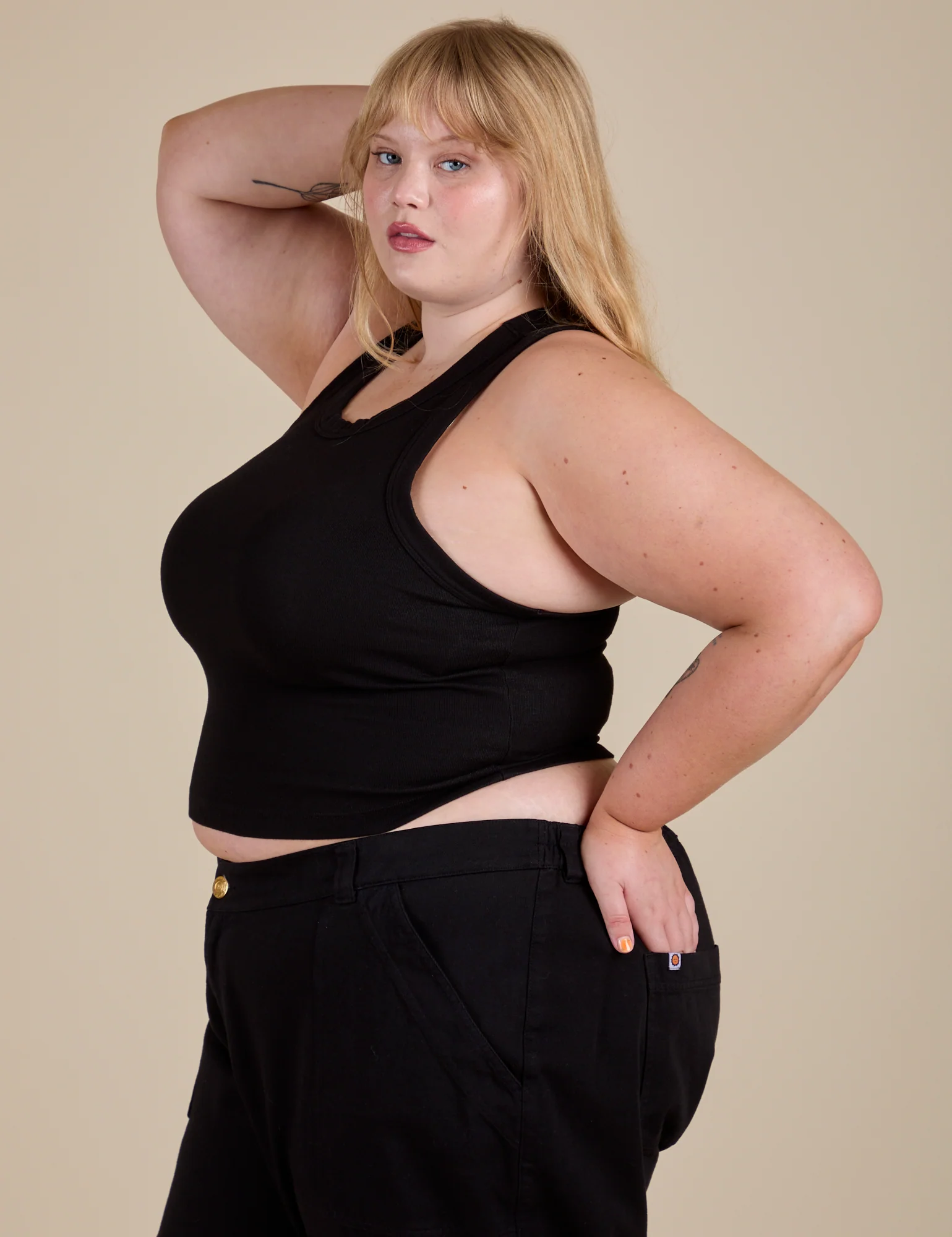 Racerback Tank - Basic Black - Image 5