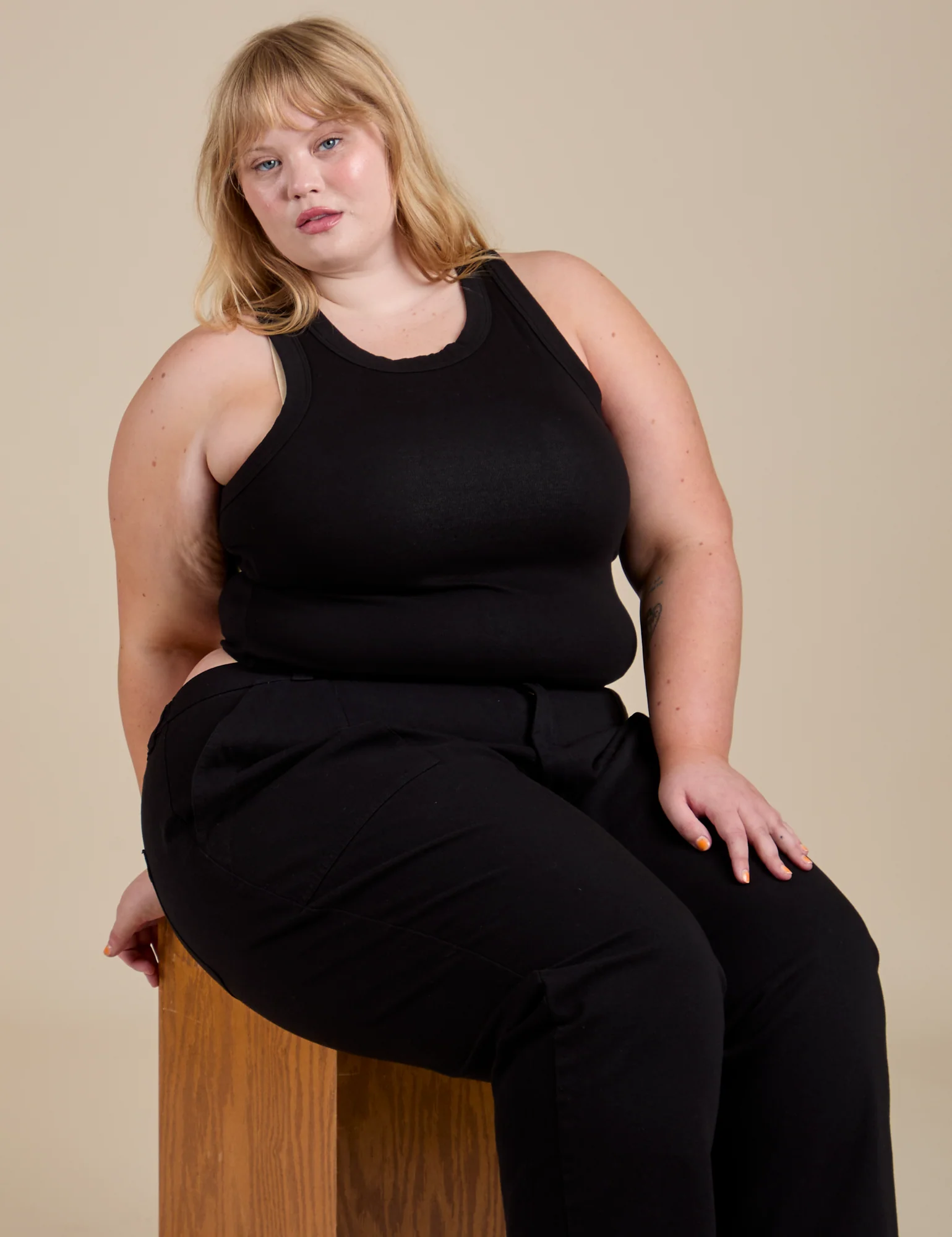 Racerback Tank - Basic Black - Image 7