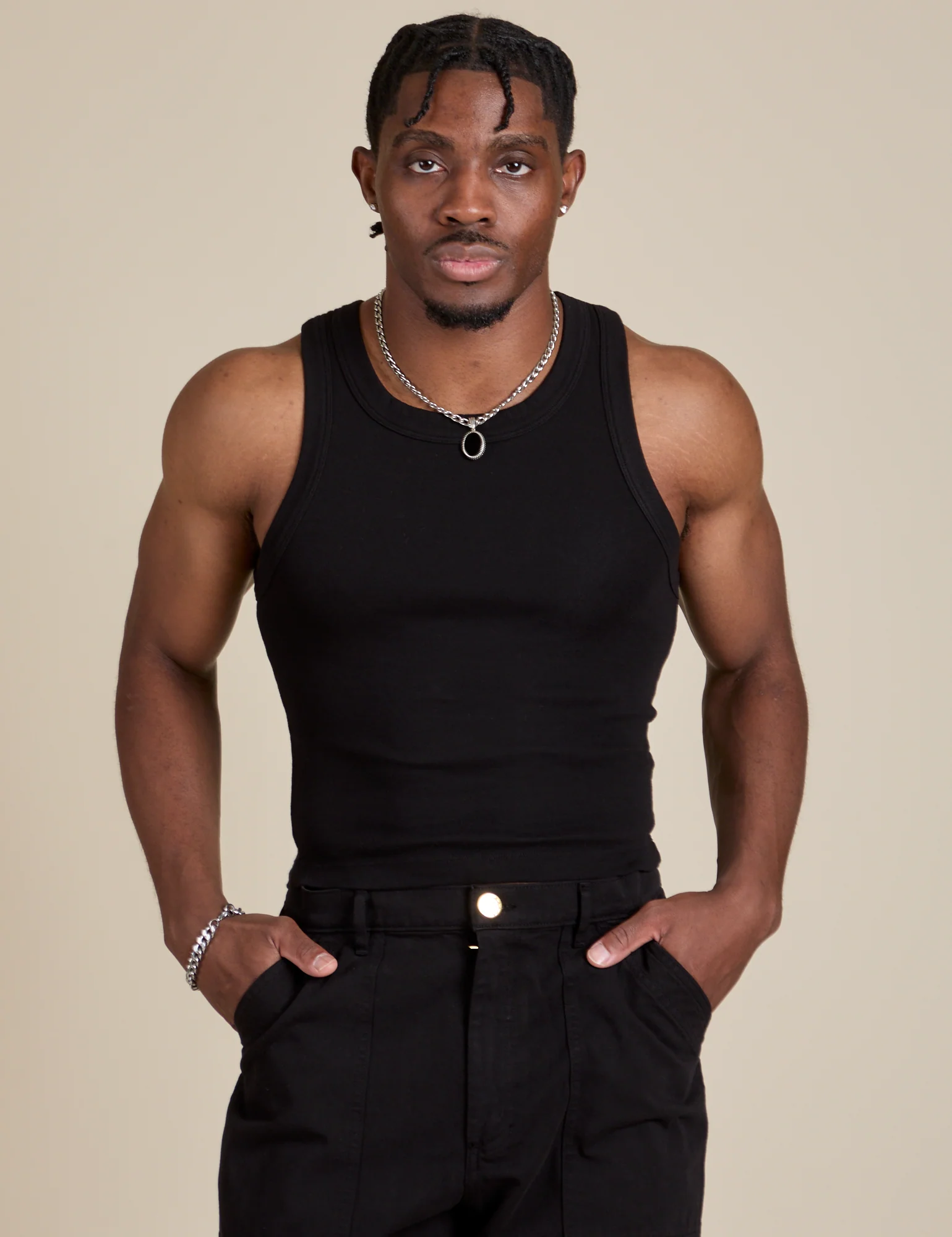 Racerback Tank - Basic Black - Image 8