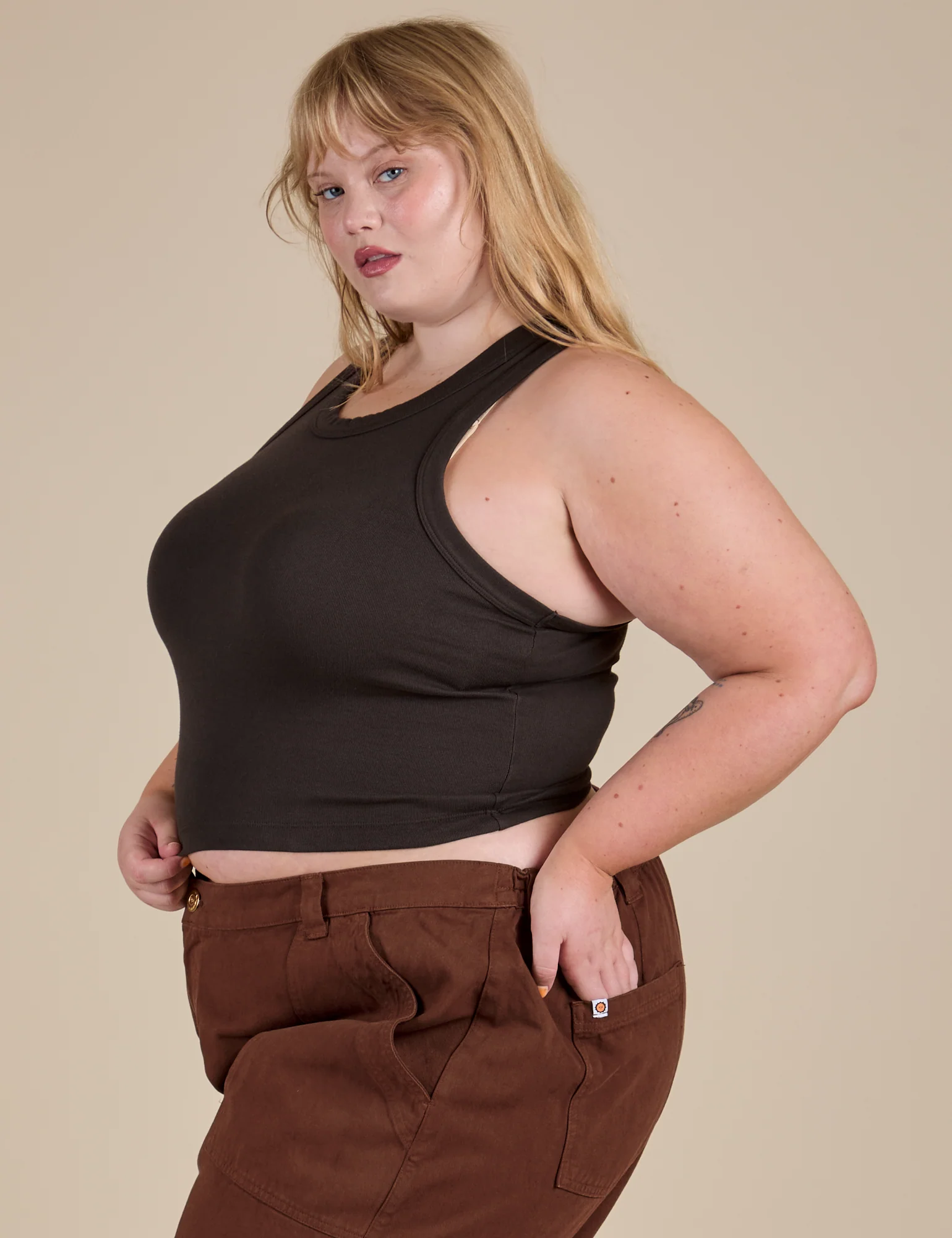 Racerback Tank - Espresso Brown - Image 18