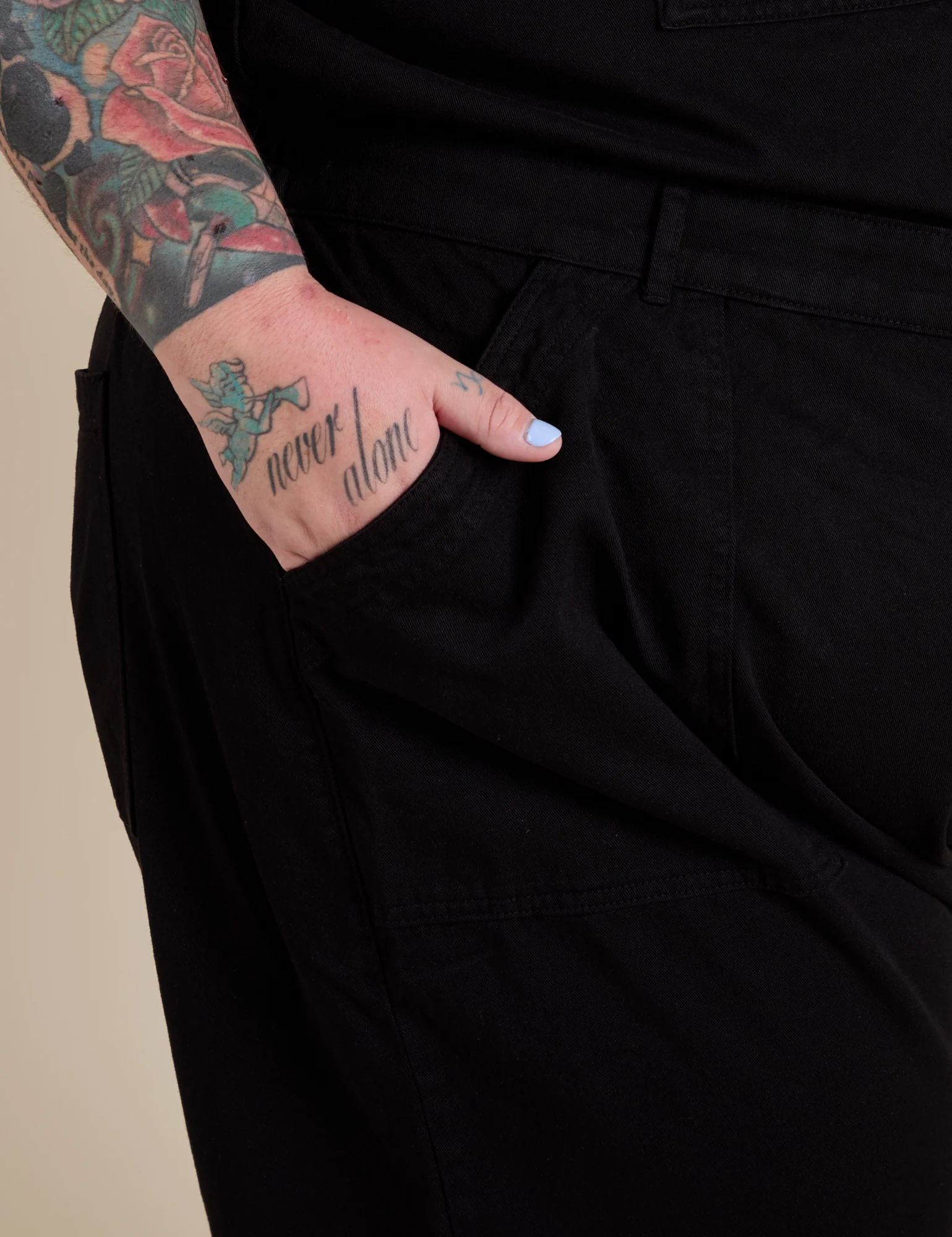 Short Sleeve Jumpsuit - Basic Black - Image 11