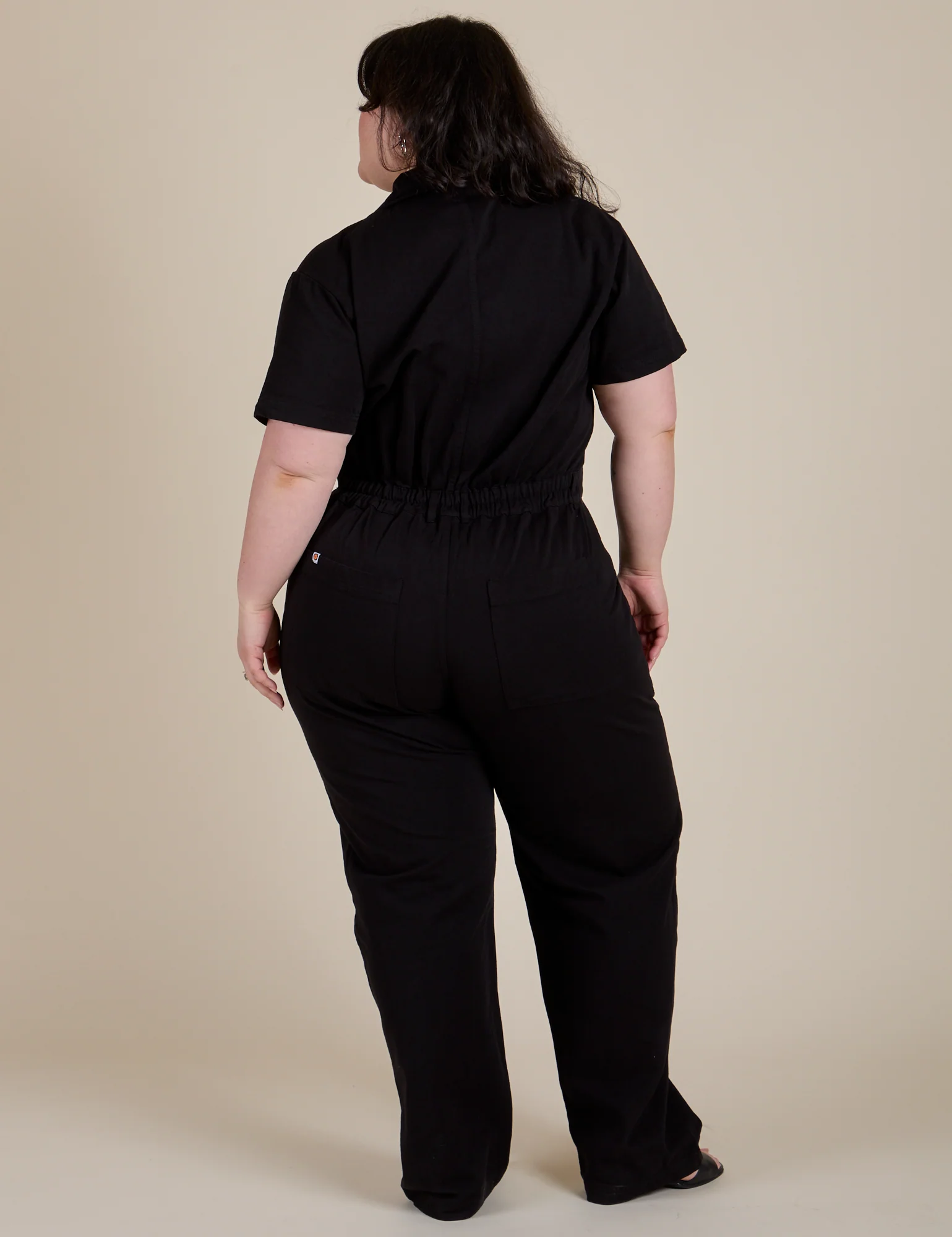 Short Sleeve Jumpsuit - Basic Black - Image 27