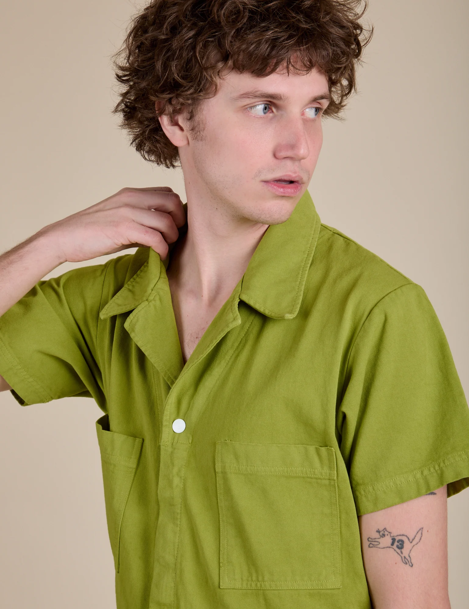 Short Sleeve Jumpsuit - Gross Green - Image 20