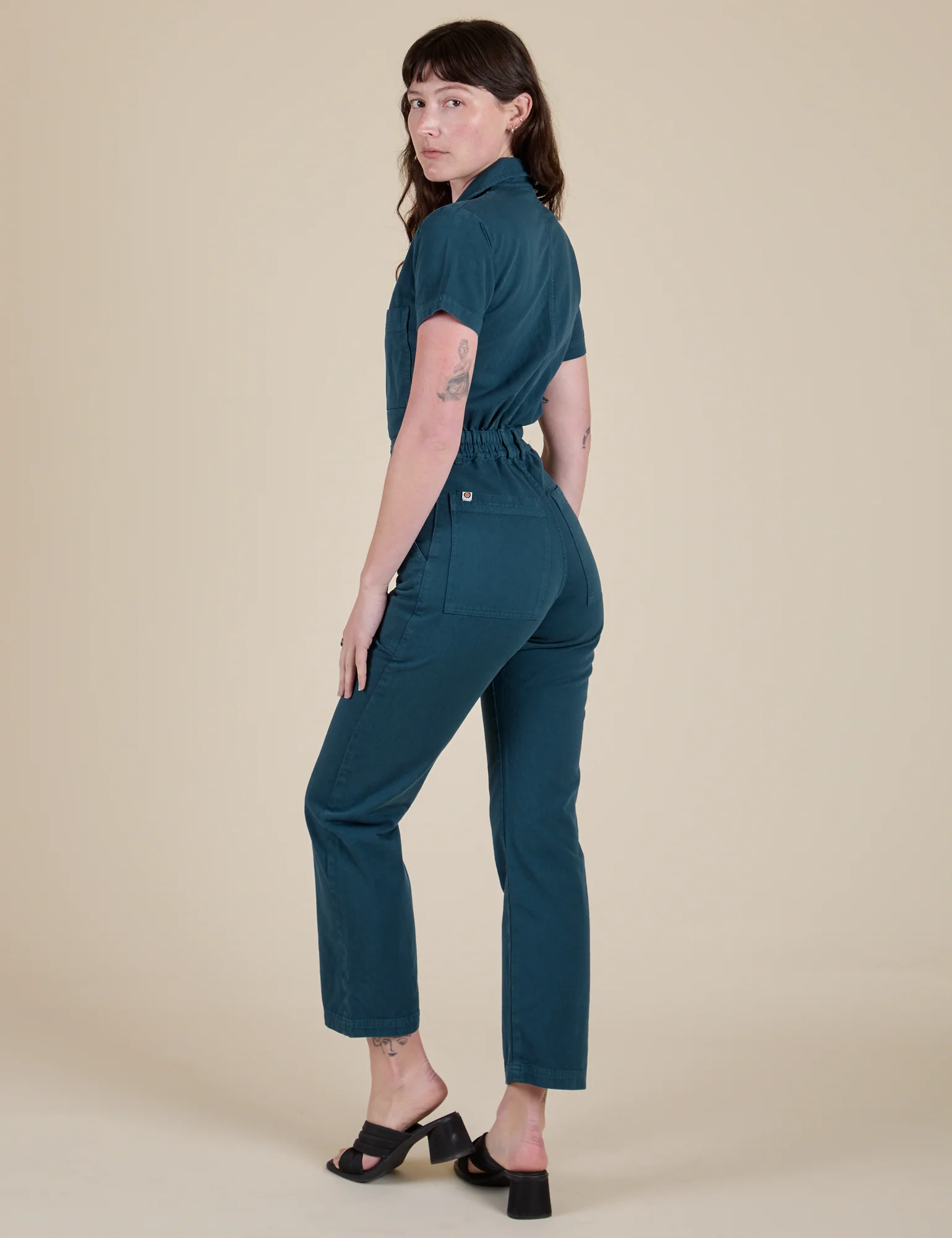 Short Sleeve Jumpsuit - Lagoon - Image 18