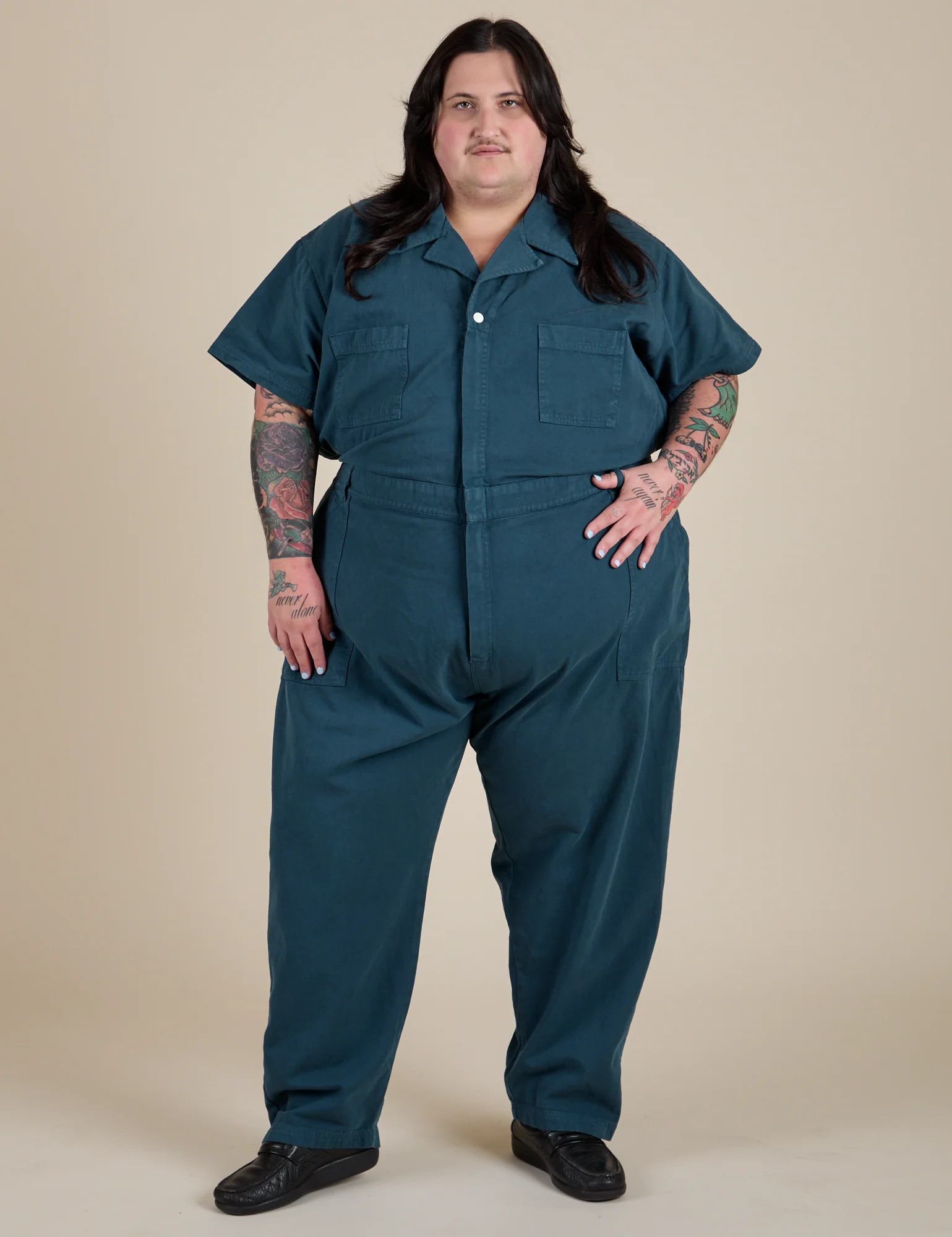 Short Sleeve Jumpsuit - Lagoon - Image 21